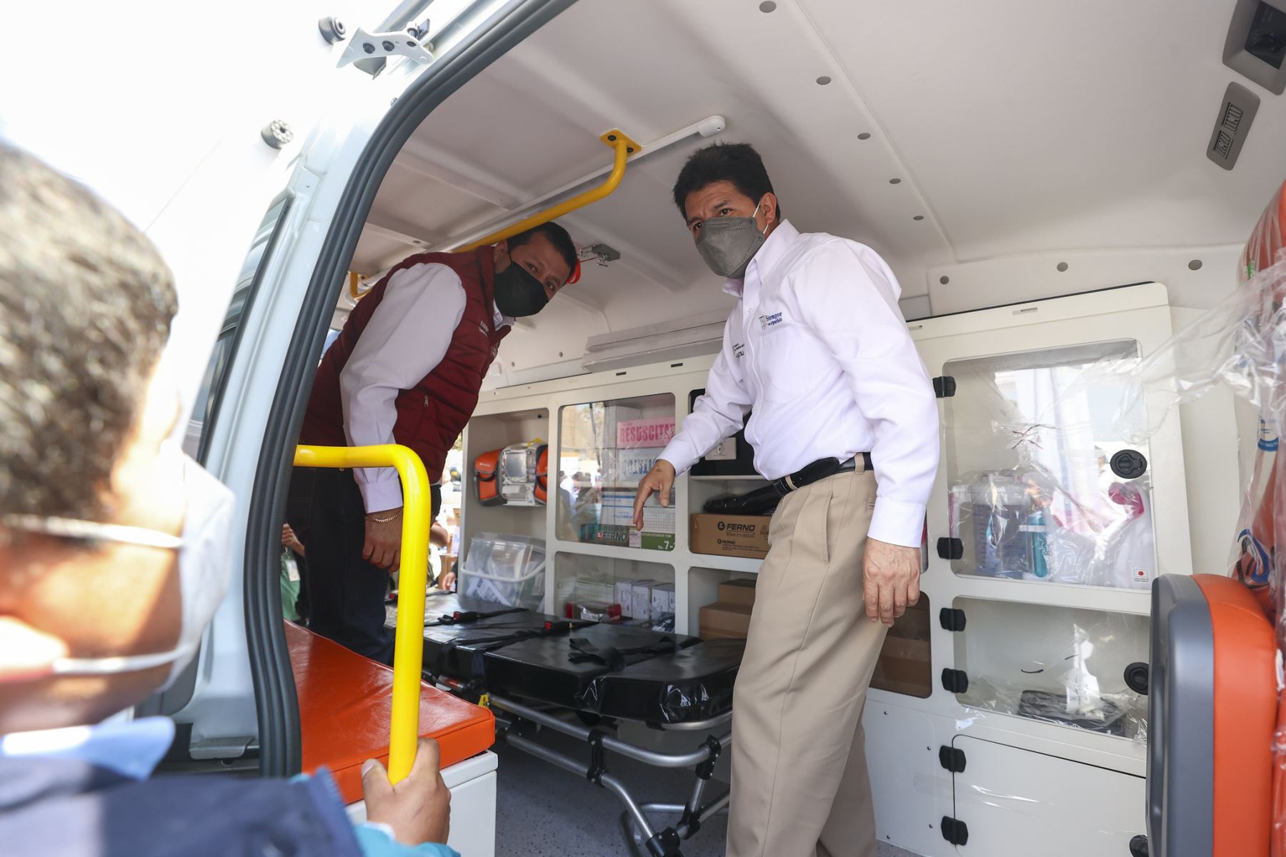 Presidente de la república, Pedro Castillo, entrega tres ambulancias para la región Lambayeque.
Foto: ANDINA/Prensa Presidencia