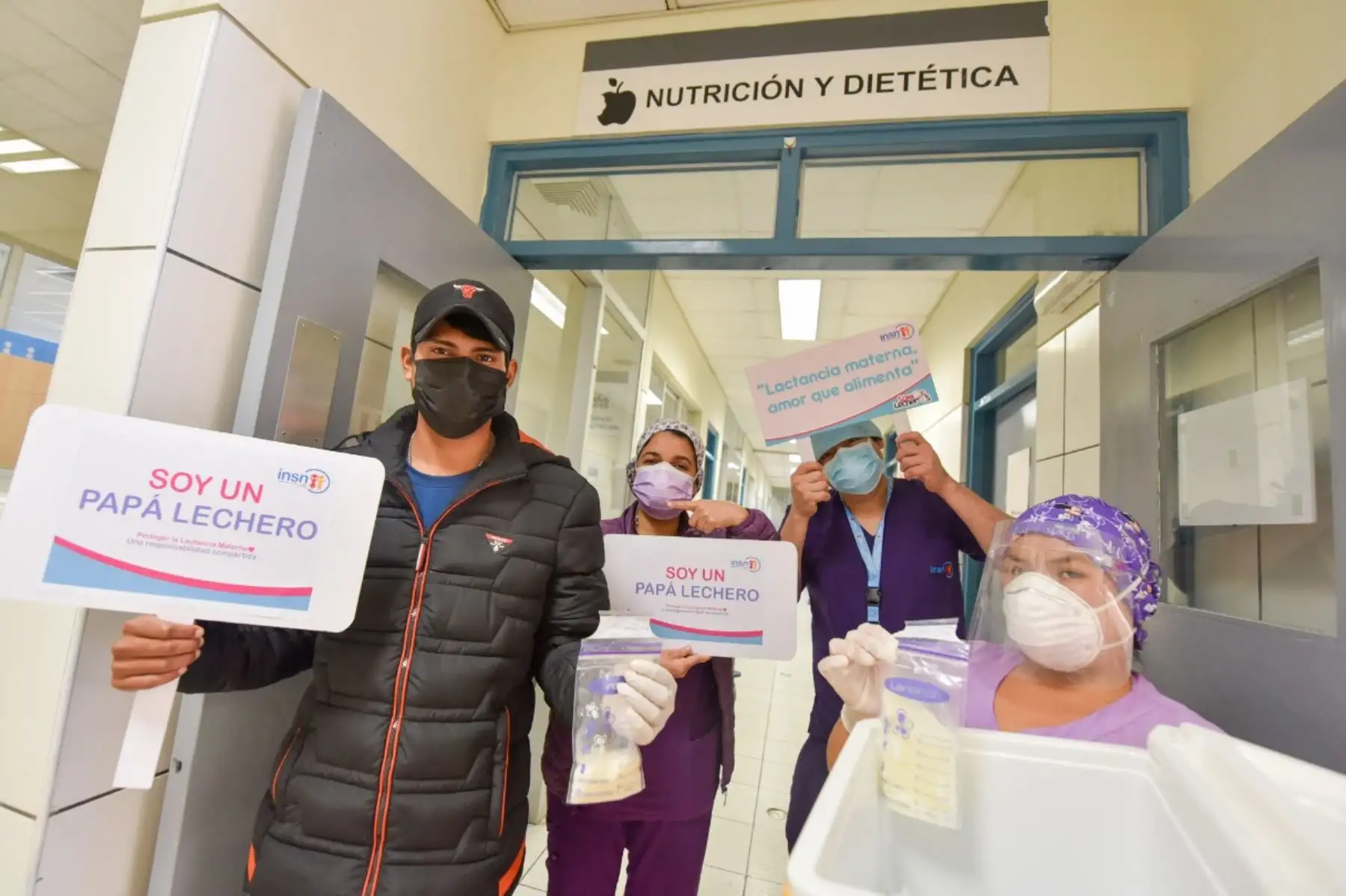 Papá Lechero consiste en educar y concientizar a la mamá, papá y otros familiares del paciente en la importancia de la leche materna como parte de la terapia médico nutricional. Foto: INSN-San Borja