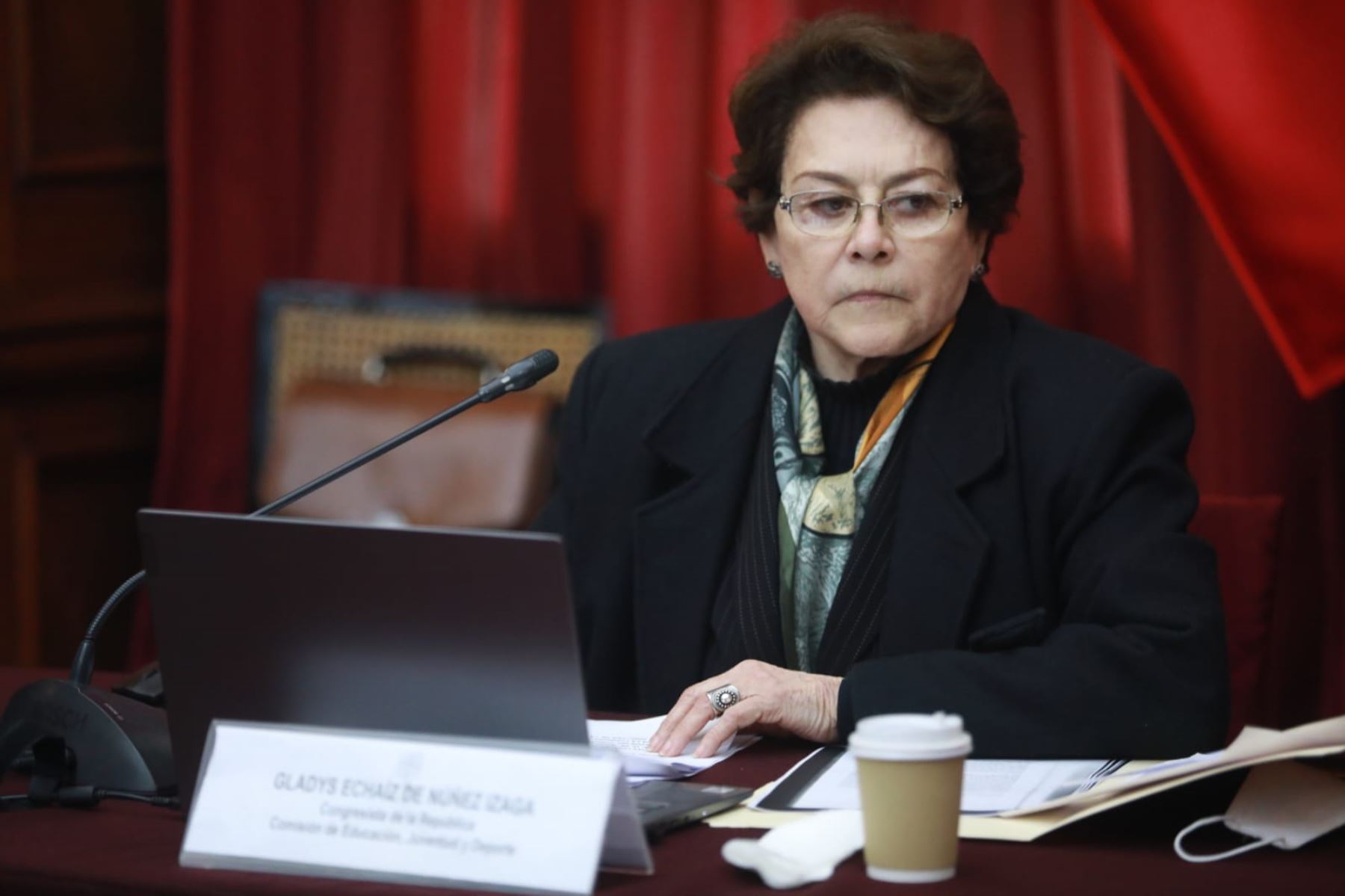 Congresista Gladys Echaíz, presidenta de la Comisión de Educación del Congreso.