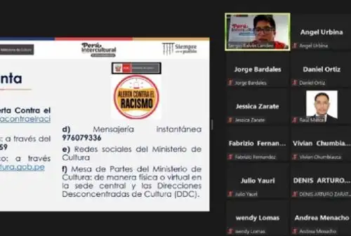 El Ministerio de Cultura fortaleció las capacidades de 50 servidores del Organismo de Supervisión de los Recursos Forestales y de Fauna Silvestre sobre la importancia de la valoración de la diversidad cultural y eliminación de la discriminación étnico-racial.