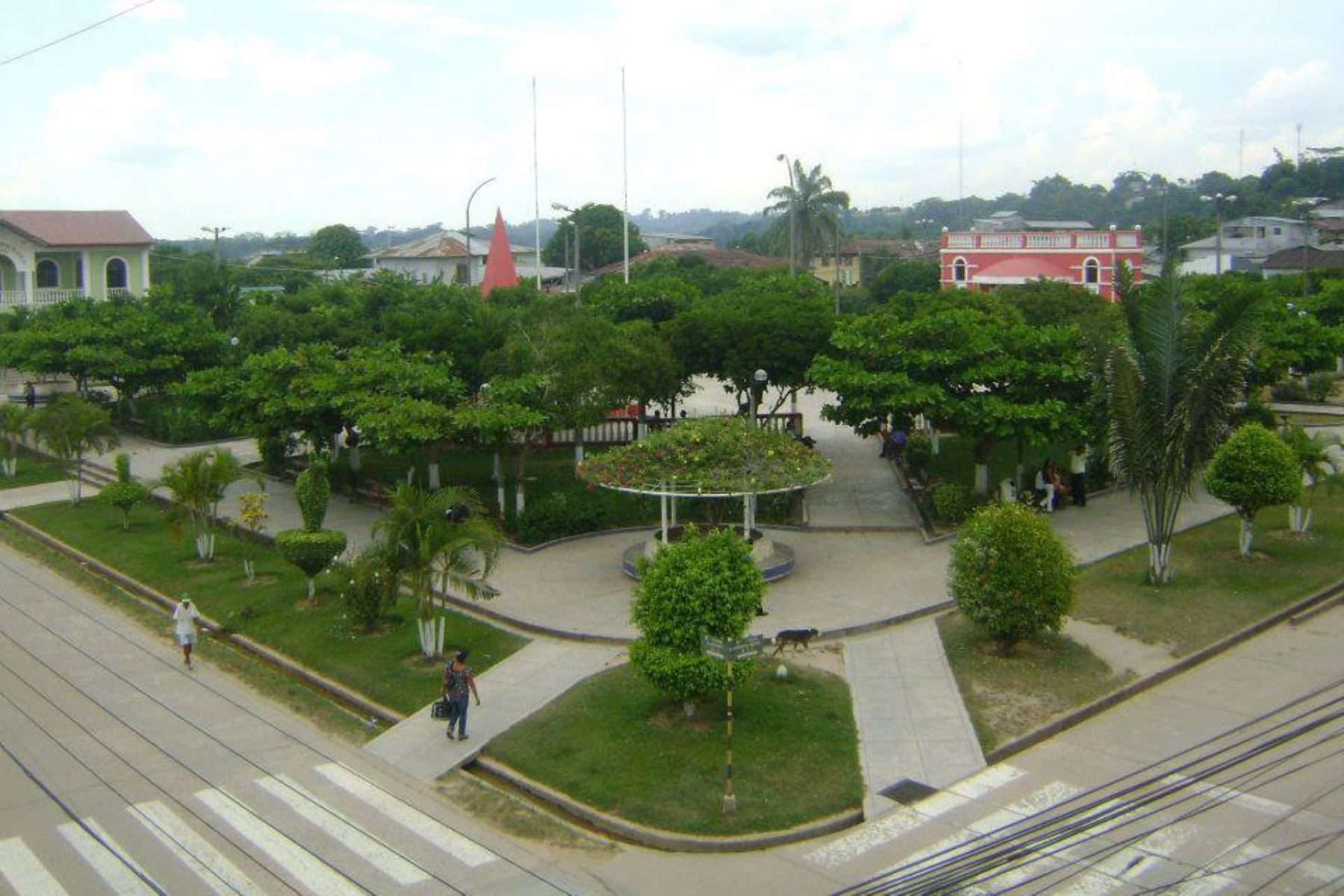 Plaza de Contamana, capital de la provincia de Ucayali, región Loreto. Foto: INTERNET/Medios