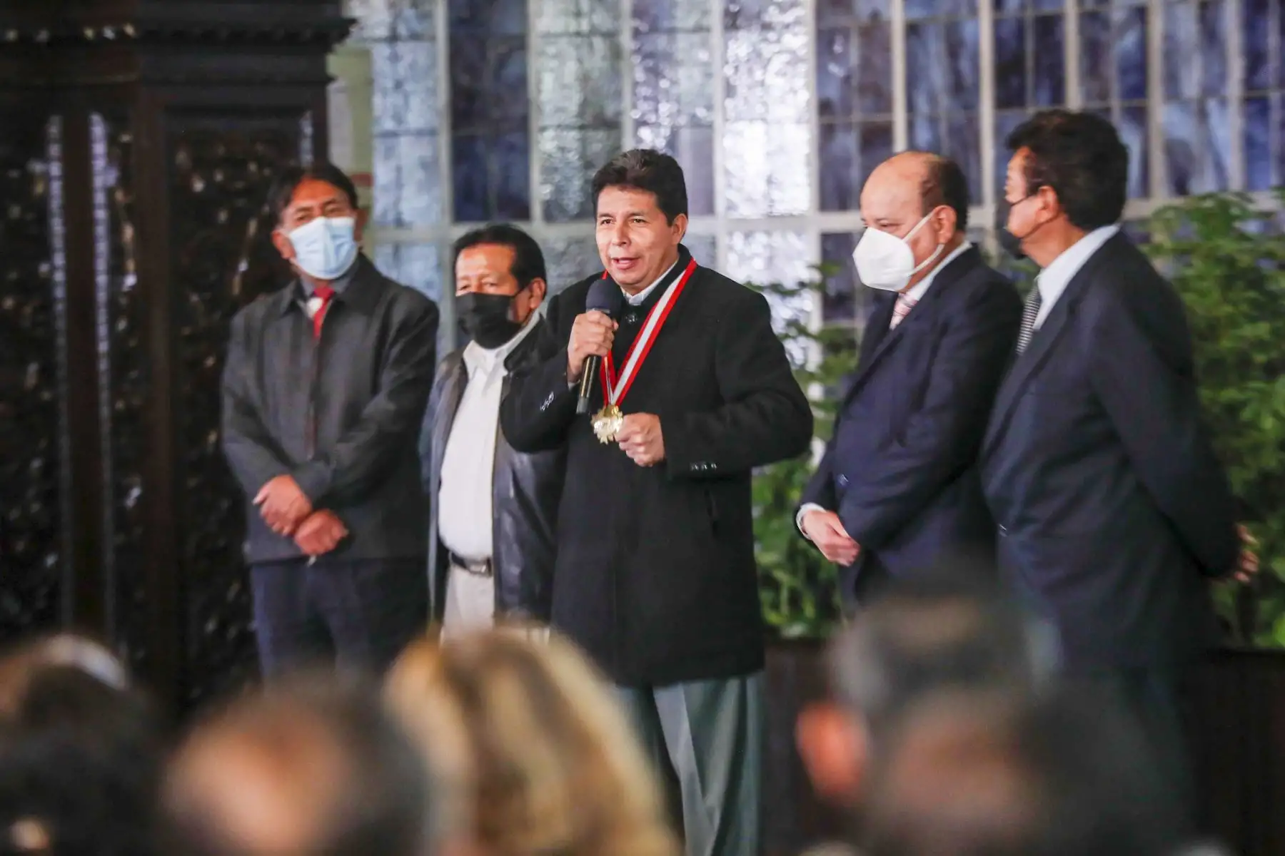 Presidente de la República, Pedro Castillo, sostiene reunión con miembros de la Confederación de Trabajadores Estatales.
Foto: ANDINA/Prensa Presidencia