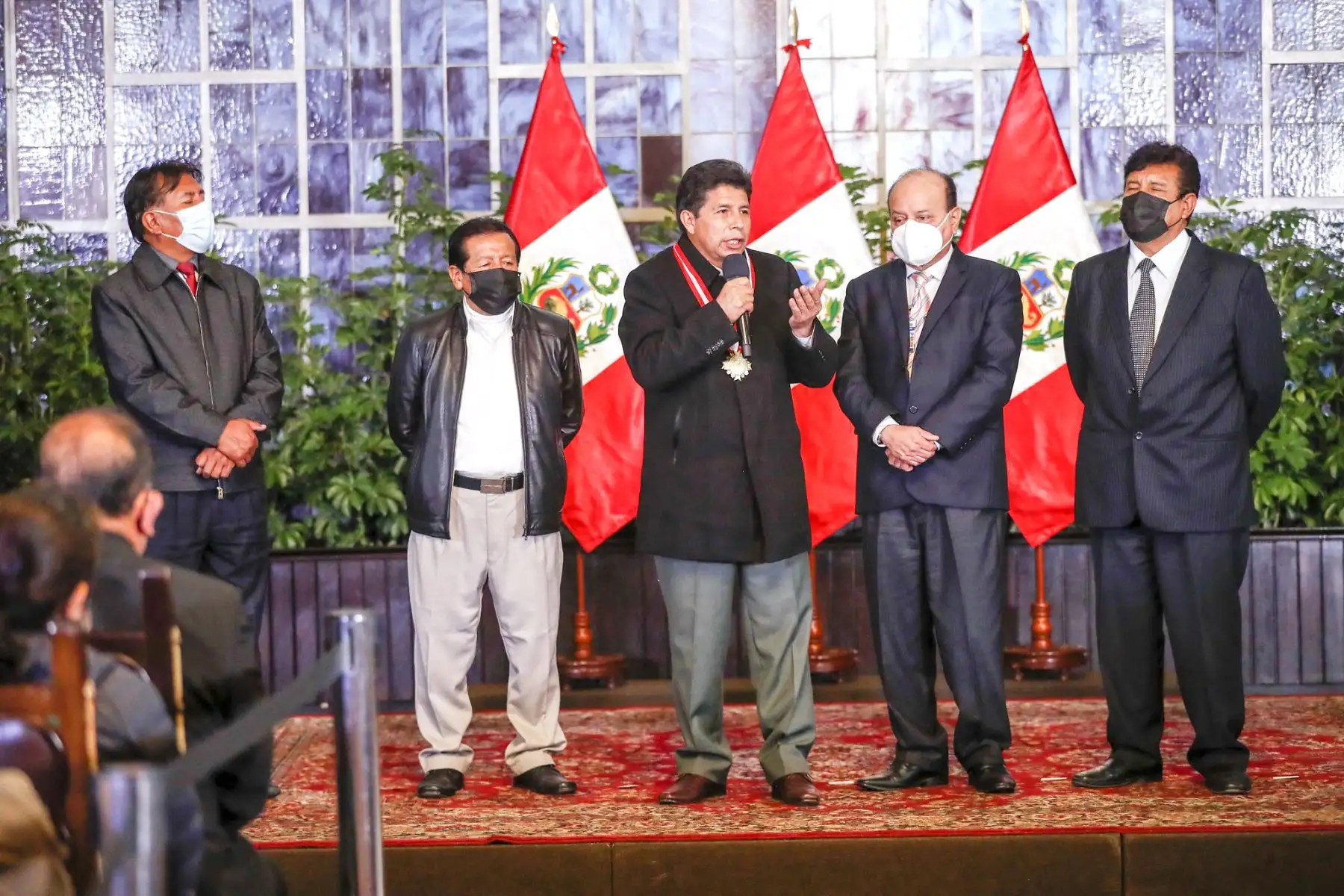 Presidente de la República, Pedro Castillo, sostiene reunión con miembros de la Confederación de Trabajadores Estatales.
Foto: ANDINA/Prensa Presidencia