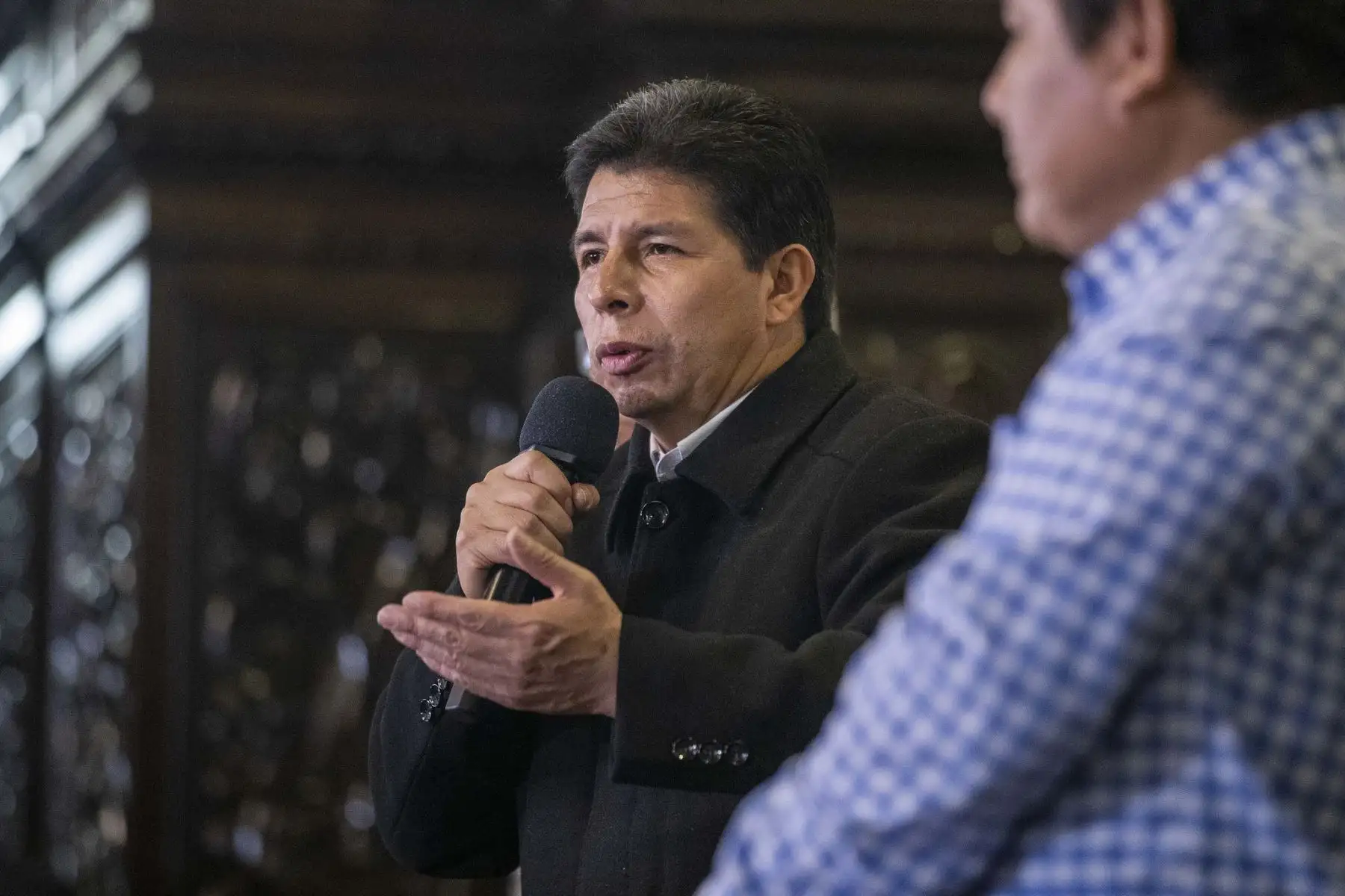 Presidente Pedro Castillo se reúne  con dirigentes sociales de la Institución de Apoyo a los Pueblos Olvidados (INAPO).
Foto: ANDINA/Prensa Presidencia