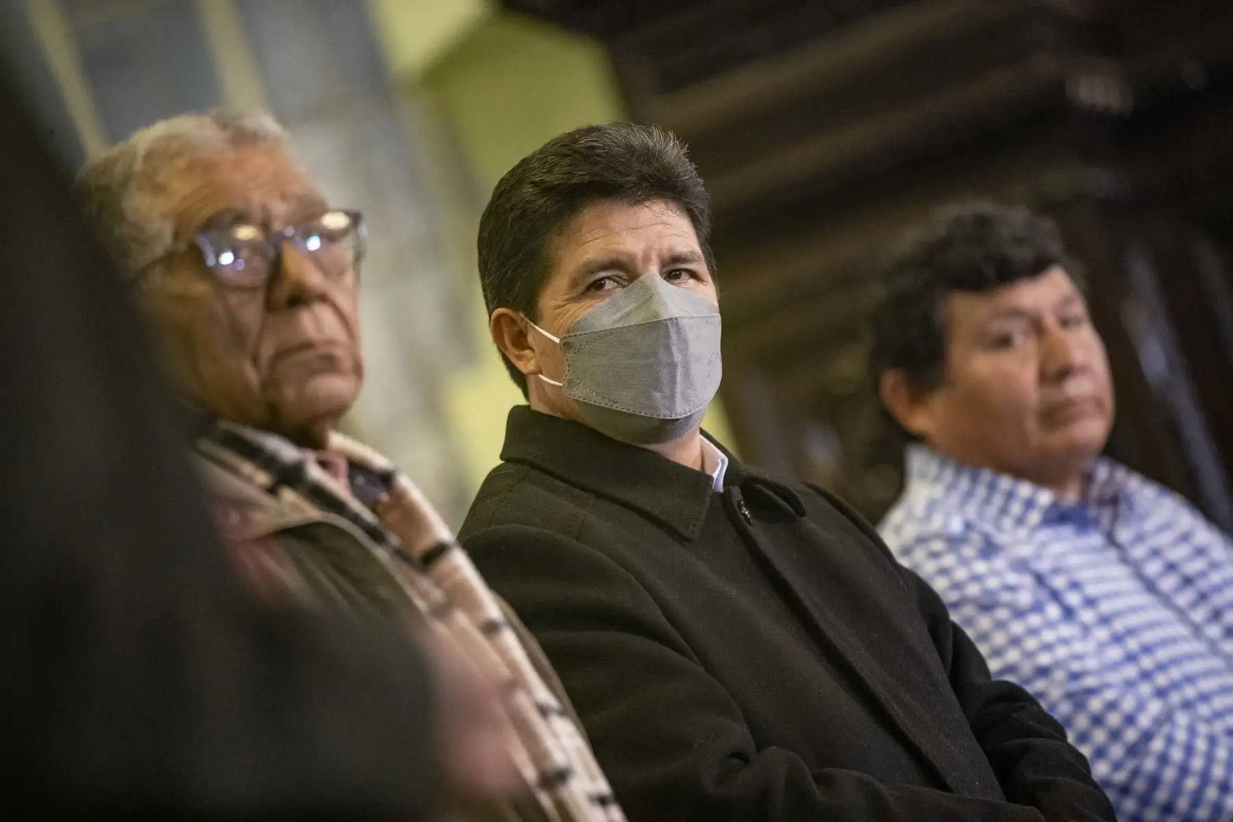 Presidente Pedro Castillo se reúne  con dirigentes sociales de la Institución de Apoyo a los Pueblos Olvidados (INAPO).
Foto: ANDINA/Prensa Presidencia