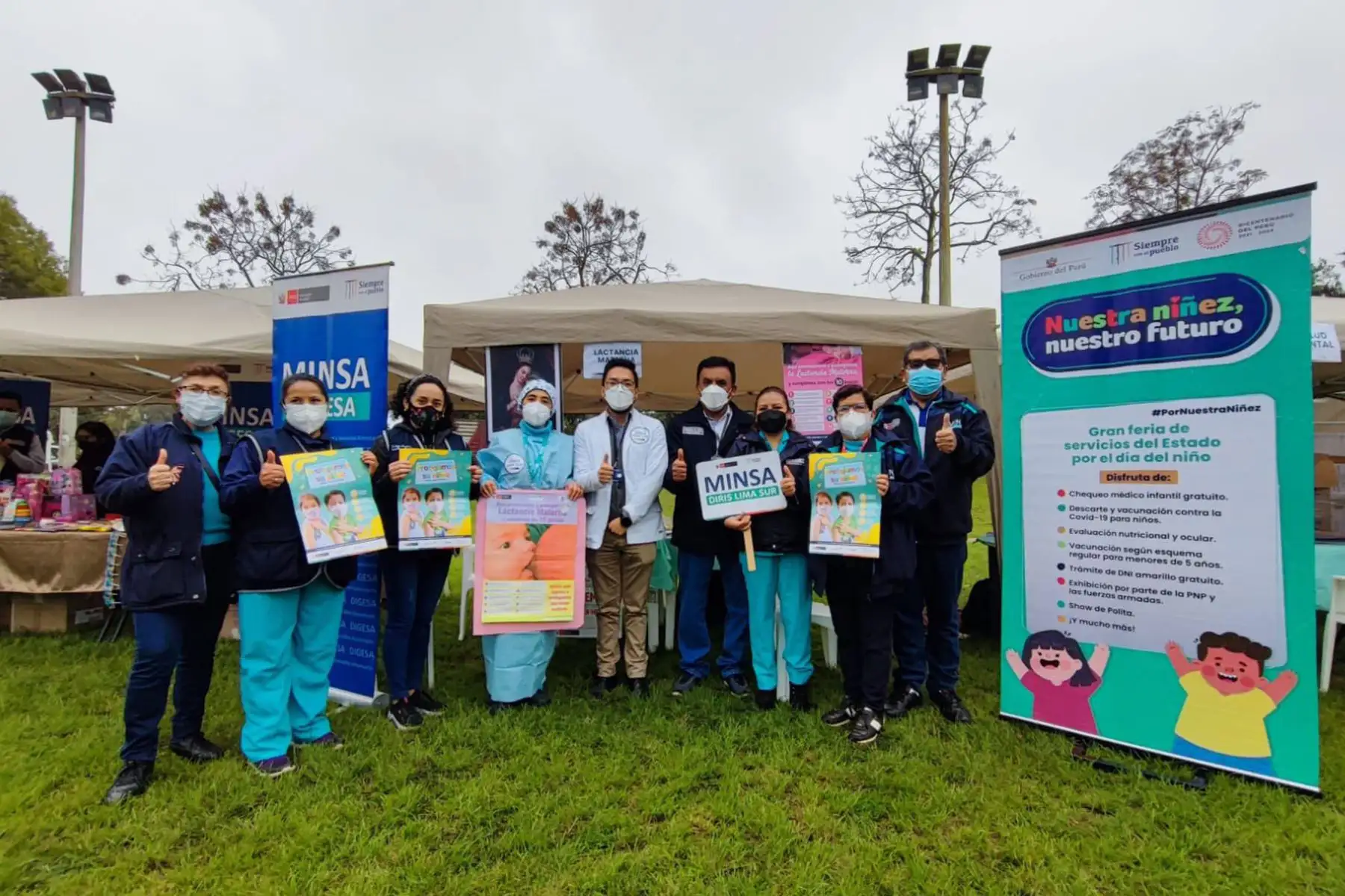 En el marco de la celebración  por el ”Día del Niño”, la Diris Lima Sur a través del Ministerio de Salud promueve la jornada multisectorial que continúa con las jornadas de vacunación  en el Parque Huascar en Villa El Salvador.
Foto: Diris Lima Sur