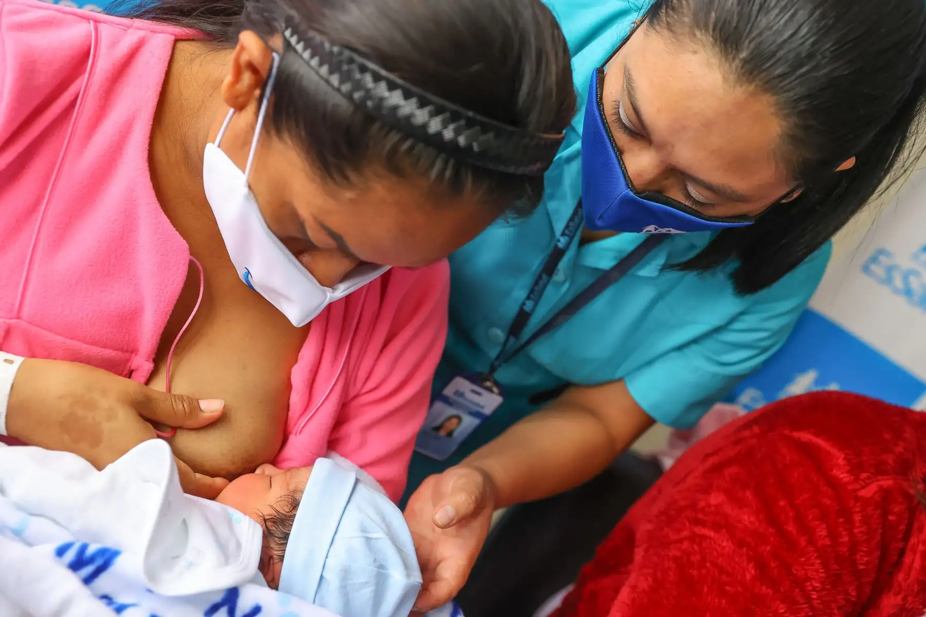 En marco de la Semana de la Lactancia Materna, el Hospital Nacional Edgardo Rebagliati - EsSalud entrega coronas a los bebés mamoncitos 2022.
Foto: ANDINA/Andrés Valle