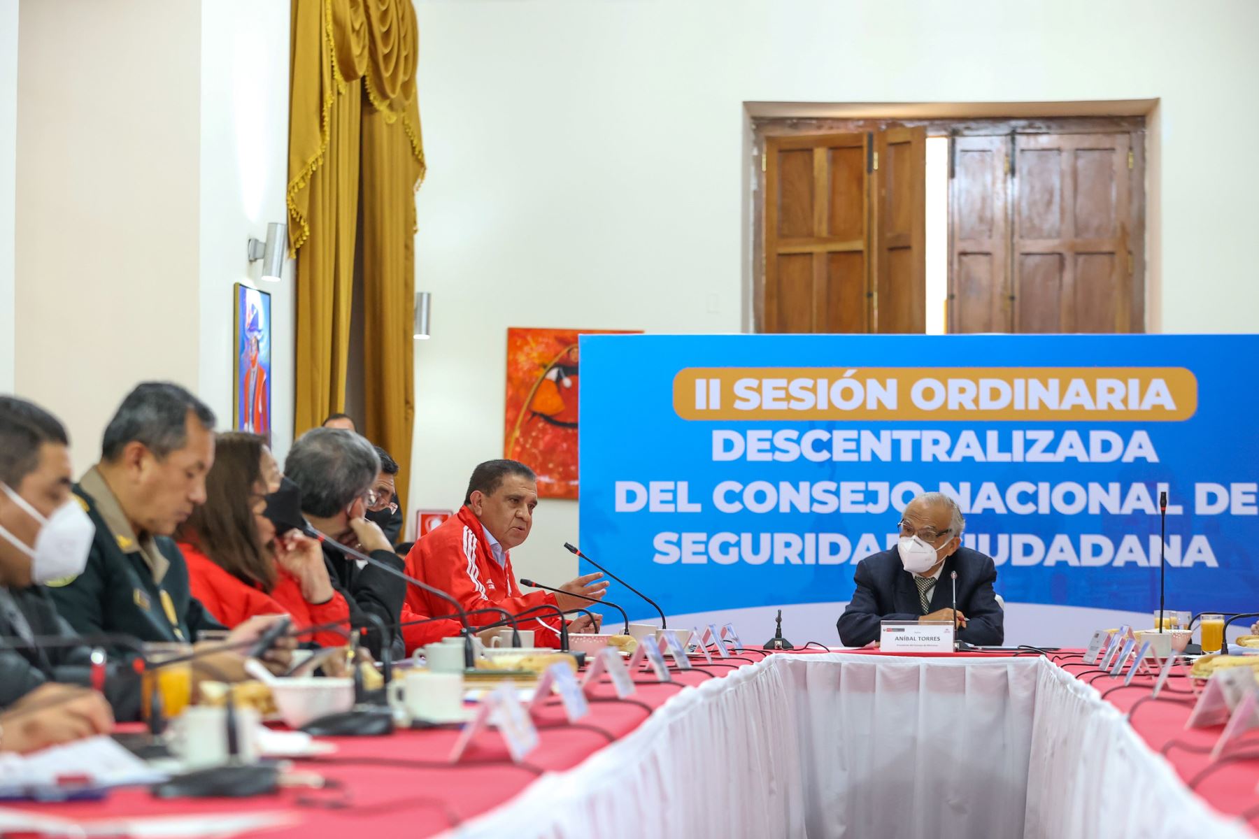 Presidente del Consejo de Ministros, Aníbal Torres, Participa en II sesión descentralizada del Conasec en Trujillo.