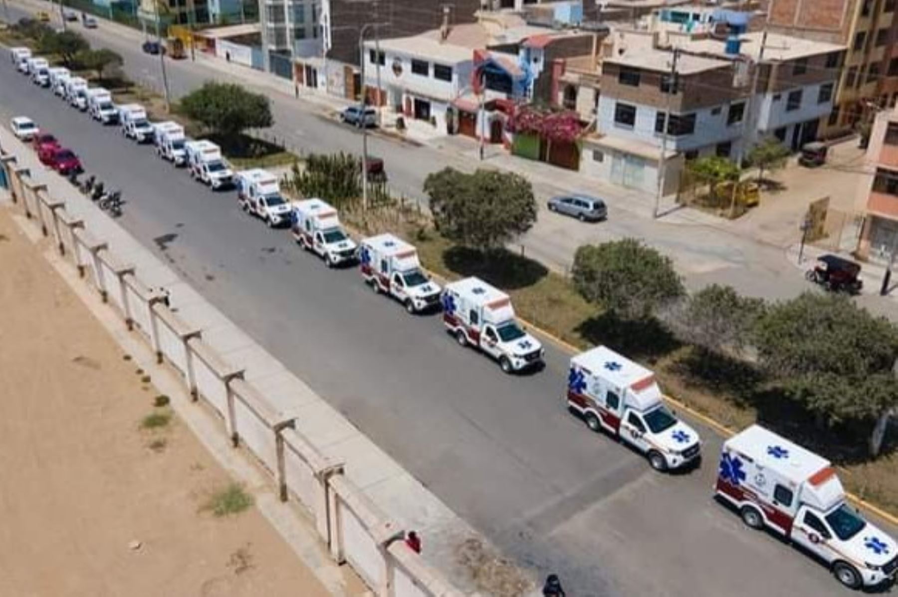 Con estas 14 ambulancias se completa el primer entregable de 24 ambulancias de tipo rural para Lambayeque.