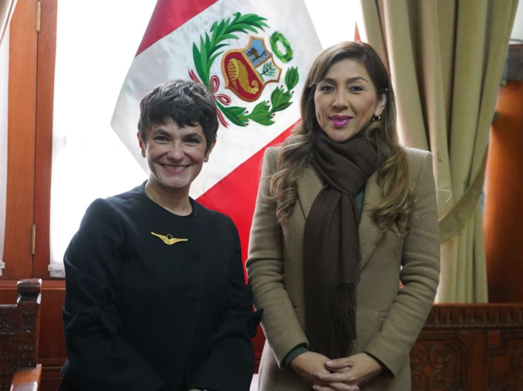 La presidenta del Congreso, Lady Camones, se reunió con la representante de la Organización de las Naciones Unidas para la Alimentación y la Agricultura (FAO), Mariana Escobar.