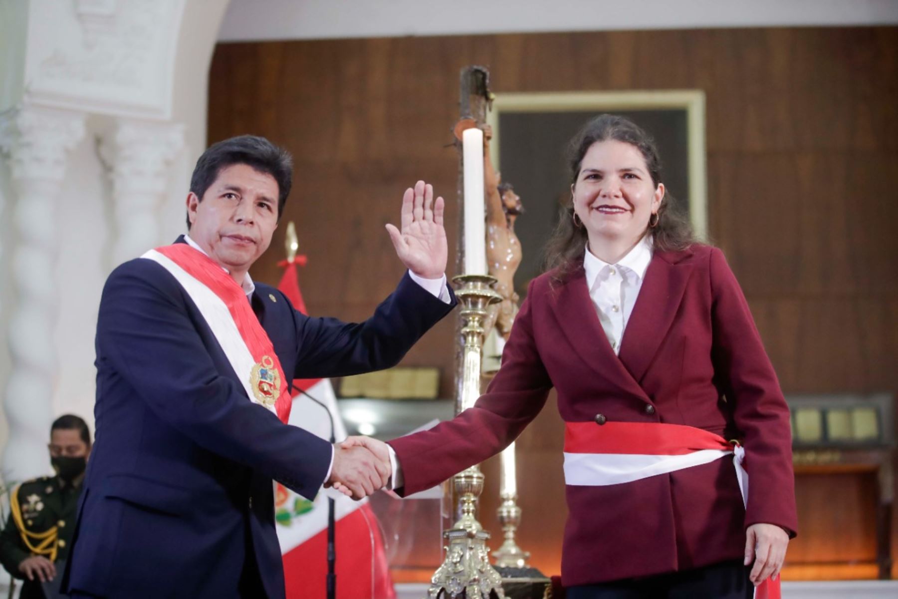 Claudia Dávila Moscoso juró esta tarde como nueva ministra de la Mujer y Poblaciones Vulnerables en Palacio de Gobierno. Foto: ANDINA/ Prensa Presidencia