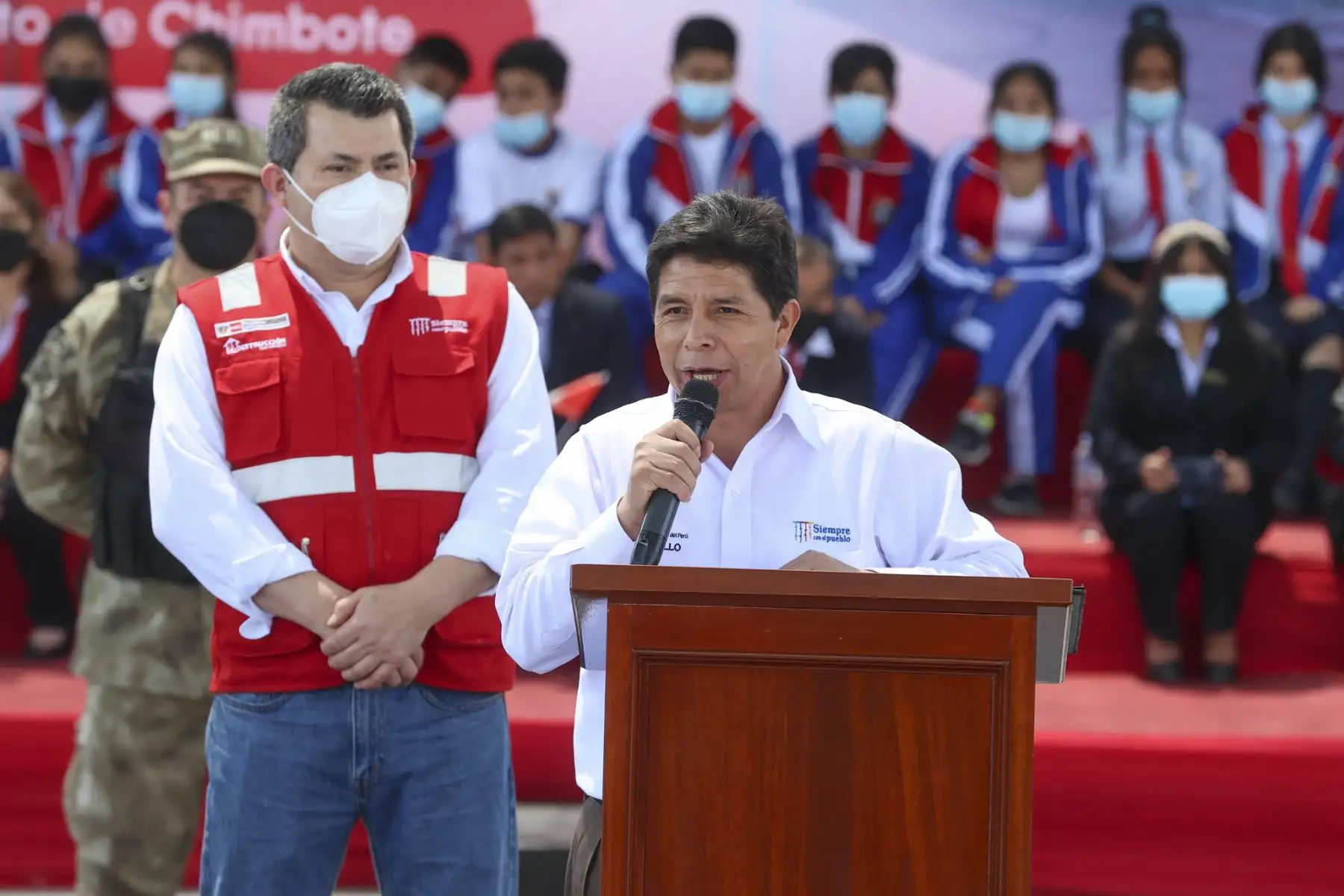 Presidente de la República, Pedro Castillo, inaugura Institución Educativa N° 88034 Pedro Ruiz Gallo, en la región Áncash.
Foto: ANDINA/ Prensa Presidencia