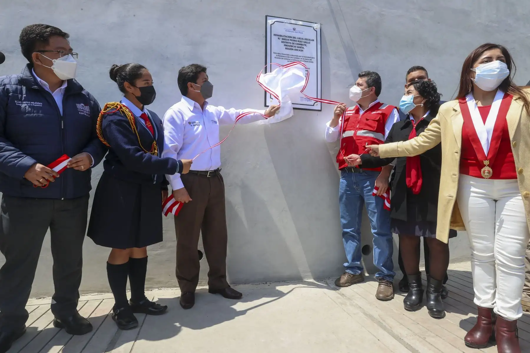 Presidente de la República, Pedro Castillo, inaugura Institución Educativa N° 88034 Pedro Ruiz Gallo, en la región Áncash.
Foto: ANDINA/ Prensa Presidencia