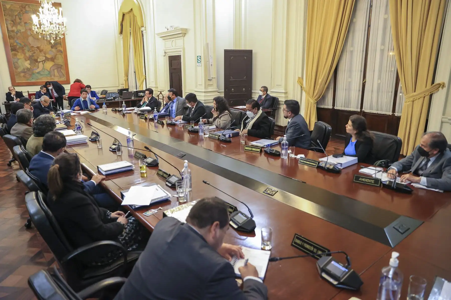 Presidente de la República, Pedro Castillo lidera sesión de Consejo de Ministros en Palacio de Gobierno.
Foto: ANDINA/Prensa Presidencia