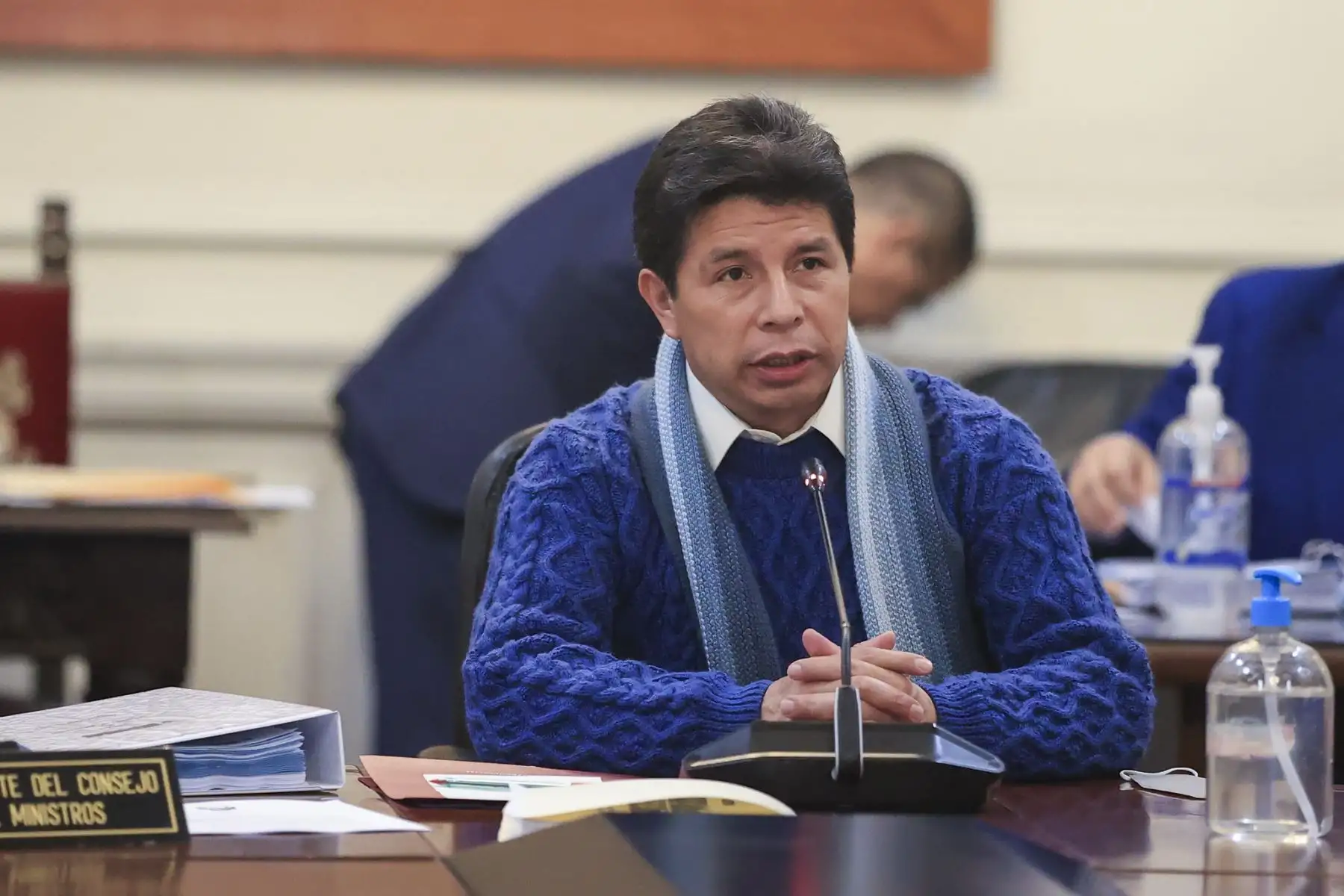 Presidente de la República, Pedro Castillo lidera sesión de Consejo de Ministros en Palacio de Gobierno.
Foto: ANDINA/Prensa Presidencia