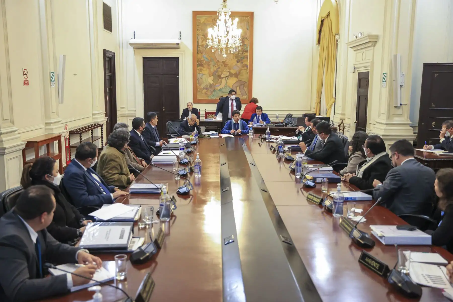 Presidente de la República, Pedro Castillo lidera sesión de Consejo de Ministros en Palacio de Gobierno.
Foto: ANDINA/Prensa Presidencia