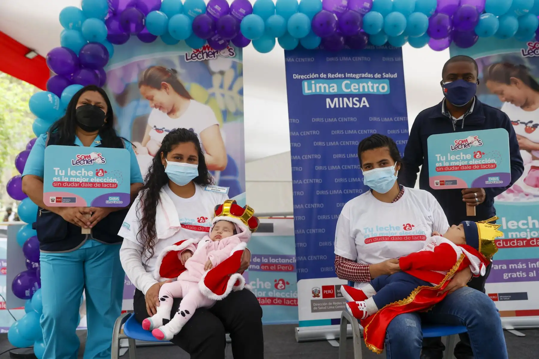 En el marco de la Semana de La Lactancia Materna el Ministerio de Salud premio al bebé mamoncito 2022. Foto: ANDINA/Carla Patiño