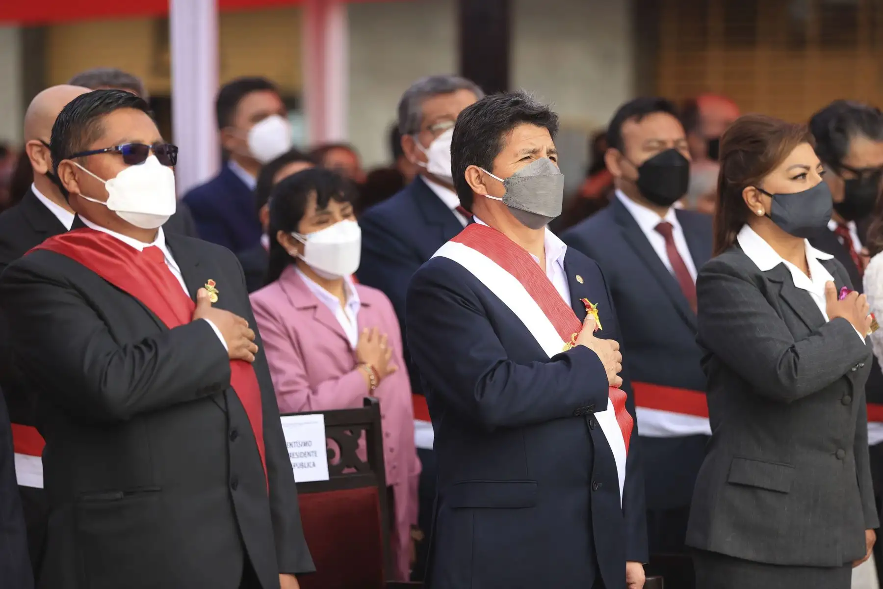 Presidente de la República, Pedro Castillo, participa en homenaje a la mujer tacneña por el 93° aniversario de la reincorporación de Tacna al Perú. Foto: Presidencia Perú