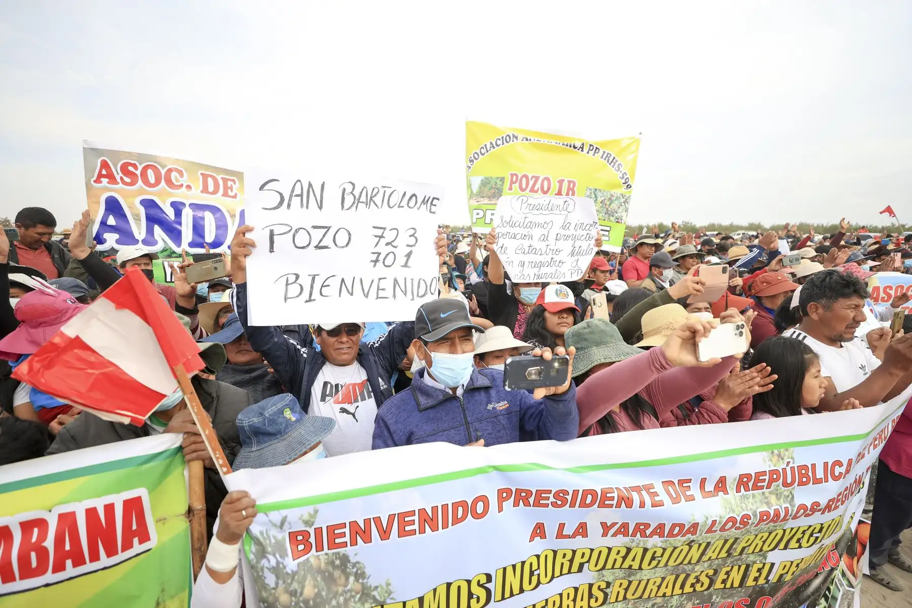 El presidente de la República, Pedro Castillo, sostuvo encuentro con agricultores de La Yarada - Los Palos, en Tacna. Foto: ANDINA/Prensa Presidencia