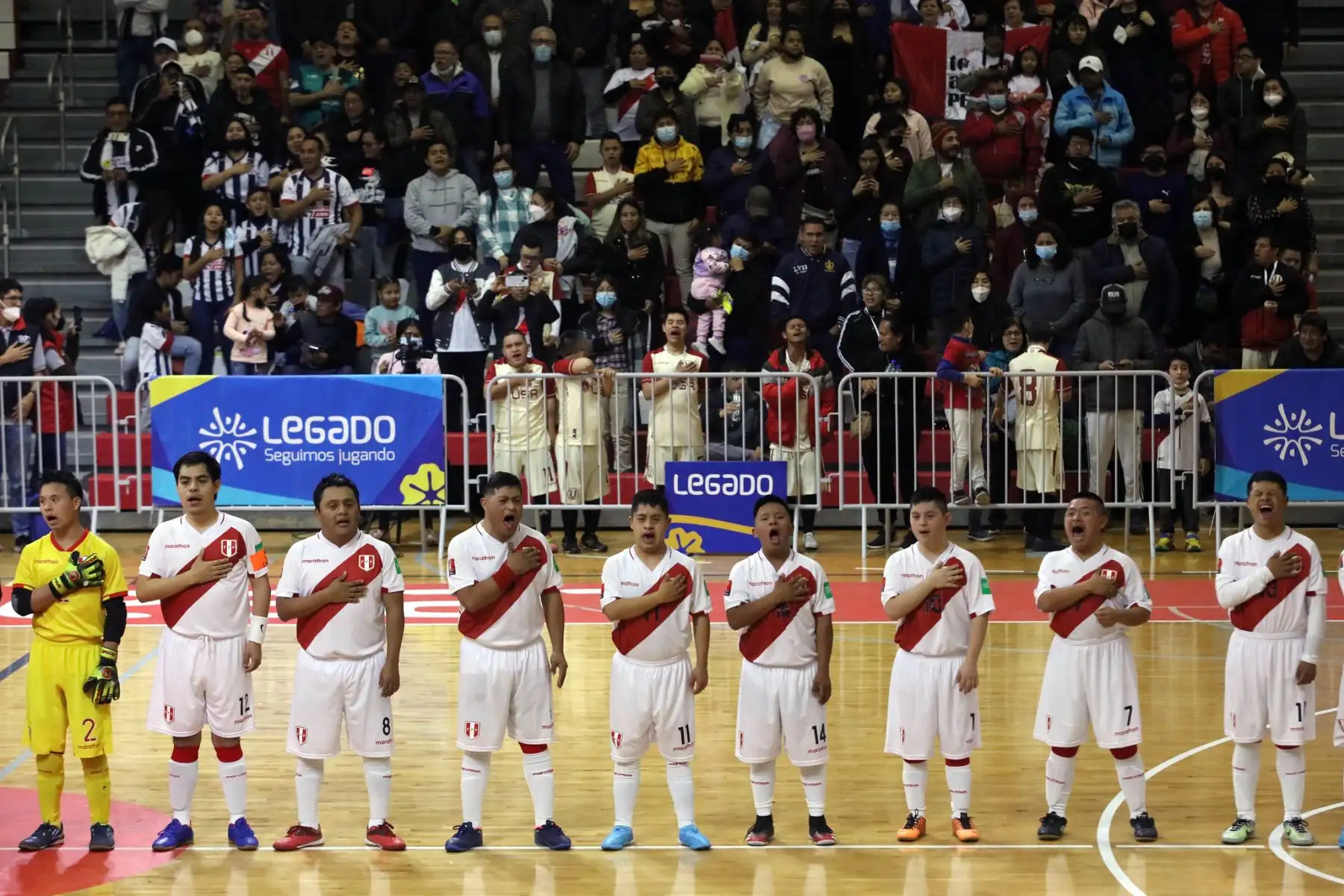 Perú se consagra campeón de Futsal Down. Durante dos días, el Polideportivo 1 de la sede Legado VIDENA se llenó de color y emoción con el “1er Clásico del Pacífico” jugado entre Perú y Chile. Las graderías se abarrotaron de familias enteras e hinchas 
 Foto: ANDINA/Difusión