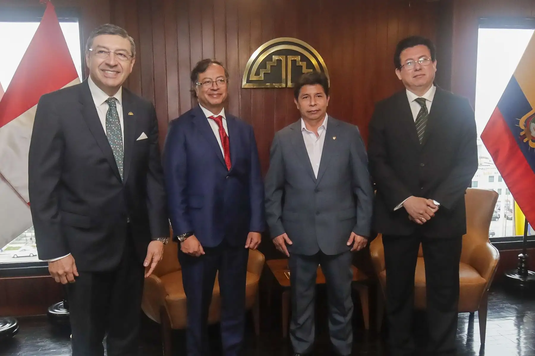 Presidente Pedro Castillo sostiene encuentro con su homólogo colombiano Gustavo Petro, en Lima. Foto: ANDINA/ Prensa Presidencia