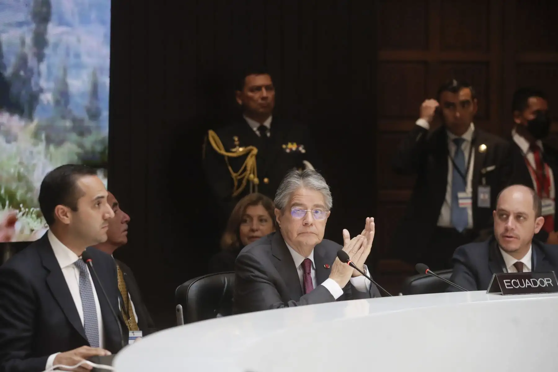 El presidente de Ecuador, Guillermo Lasso, participa en la XXII Reunión del Consejo Presidencial Andino. Foto: ANDINA/ Prensa Presidencia
