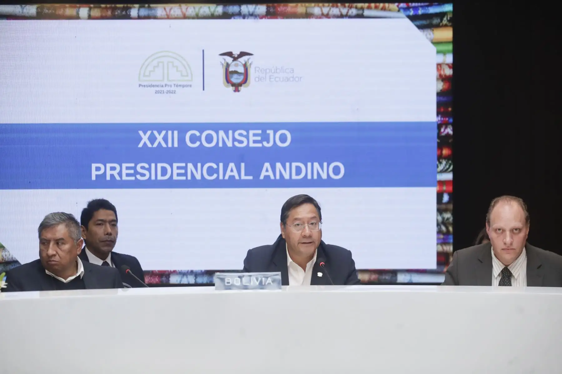 Presidente de Bolivia, Luis Arce participa en la XXII Reunión del Consejo Presidencial Andino. Foto: ANDINA/ Prensa Presidencia