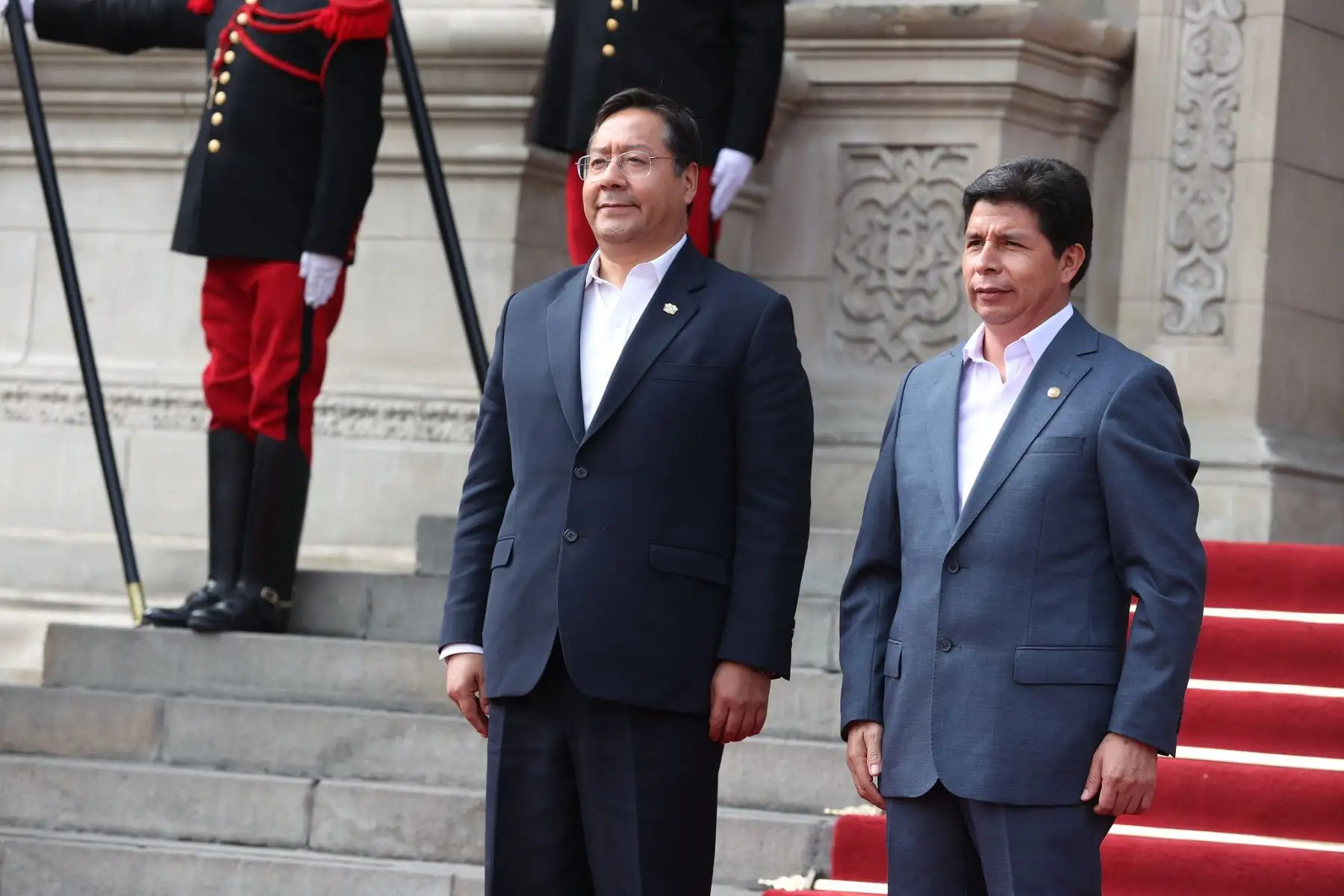 El presidente Pedro Castillo recibe en Palacio de Gobierno a los jefes de Estado de Bolivia, Luis Arce, Ecuador, Guillermo Lasso, y Colombia, Gustavo Petro, en el marco de la XXII Reunión del Consejo Presidencial de la Comunidad Andina. Foto:  ANDINA/ Prensa Presidencia