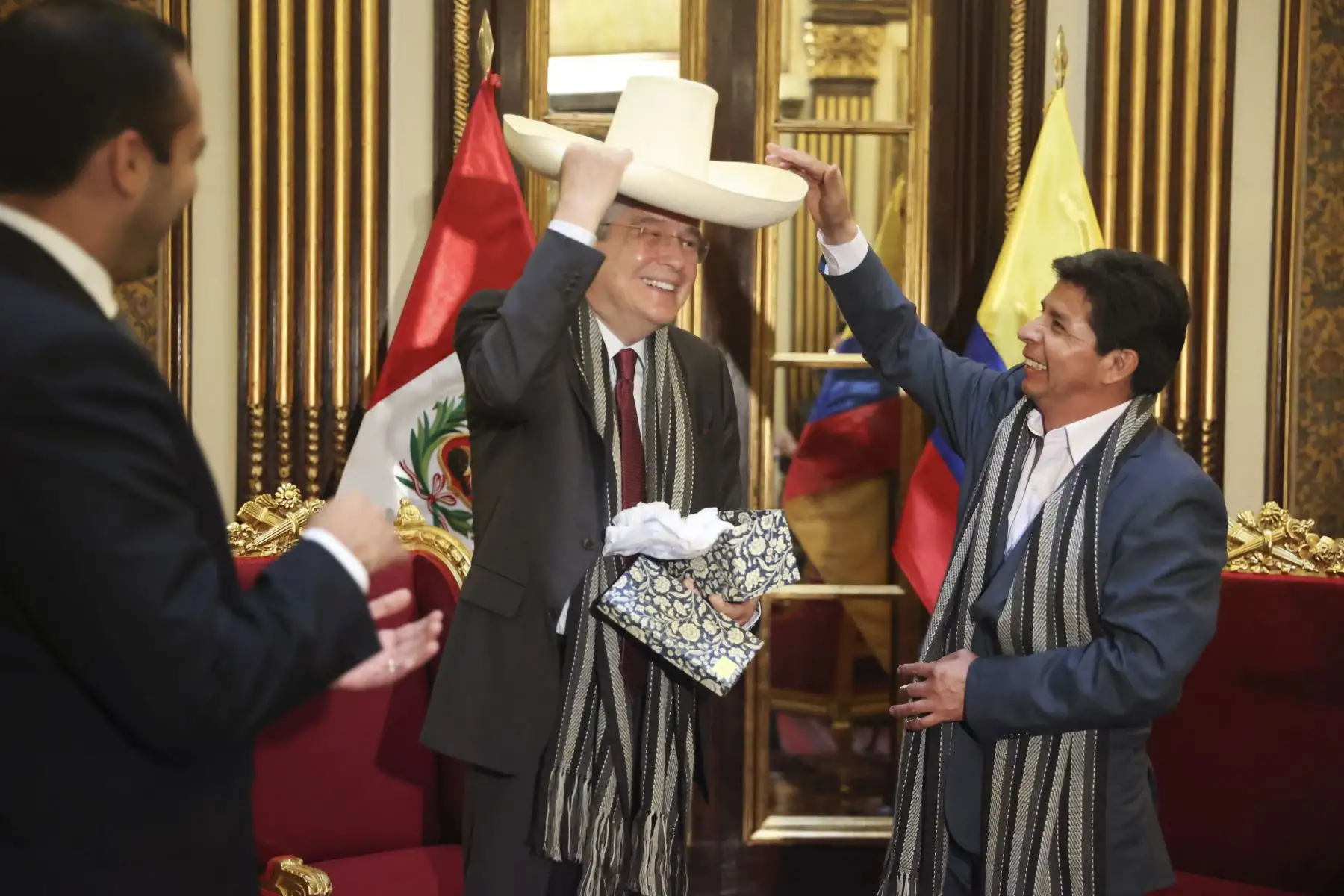 Presidente Pedro Castillo, sostuvo encuentro con sus homólogos de Colombia, Bolivia y Ecuador, en Palacio de Gobierno. Foto: ANDINA/ Prensa Presidencia