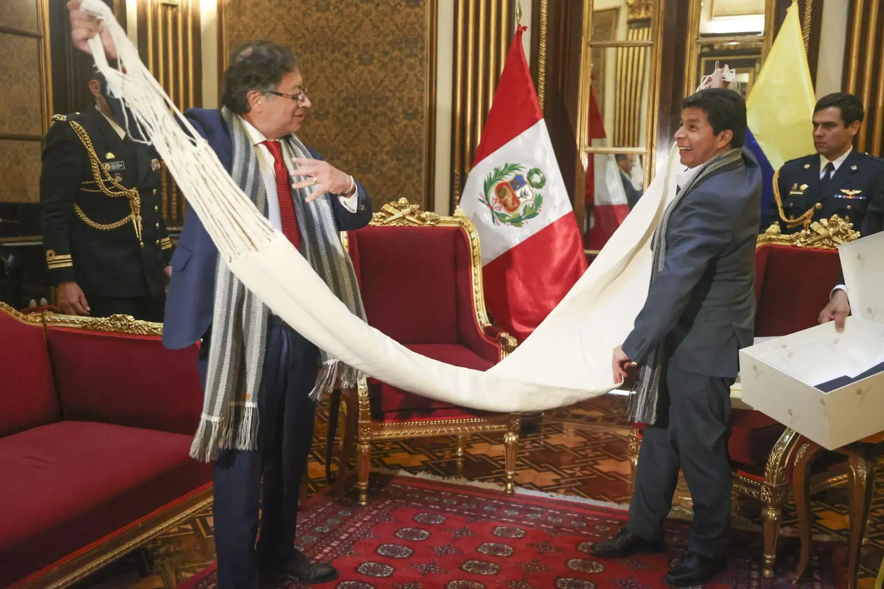 Presidente Pedro Castillo, sostuvo encuentro con sus homólogos de Colombia, Bolivia y Ecuador, en Palacio de Gobierno. Foto: ANDINA/ Prensa Presidencia