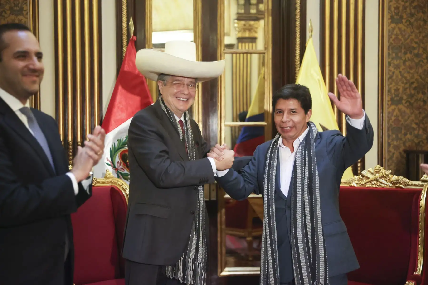 Presidente Pedro Castillo, sostuvo encuentro con sus homólogos de Colombia, Bolivia y Ecuador, en Palacio de Gobierno. Foto: ANDINA/ Prensa Presidencia