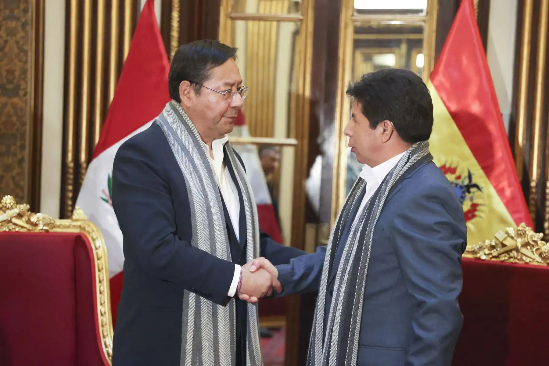Presidente Pedro Castillo, sostuvo encuentro con sus homólogos de Colombia, Bolivia y Ecuador, en Palacio de Gobierno. Foto: ANDINA/ Prensa Presidencia