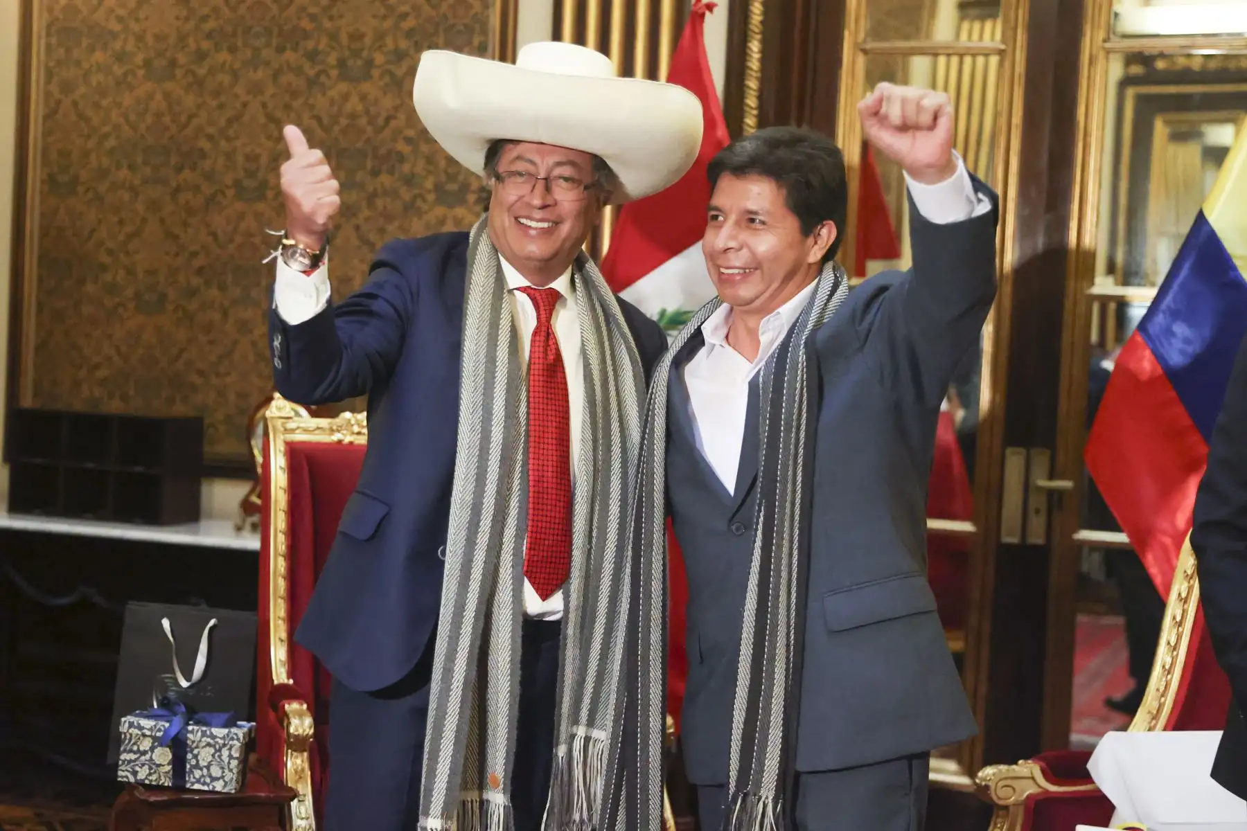 Presidente Pedro Castillo, sostuvo encuentro con sus homólogos de Colombia, Bolivia y Ecuador, en Palacio de Gobierno. Foto: ANDINA/ Prensa Presidencia