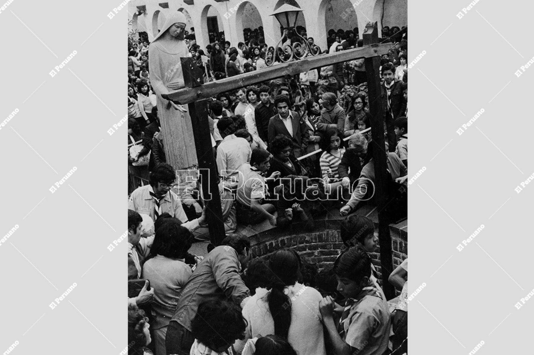 Lima - 30 agosto 1978 / Pozo de los deseos en el  Convento de Santa Rosa de Lima. Foto: Archivo Histórico de El Peruano