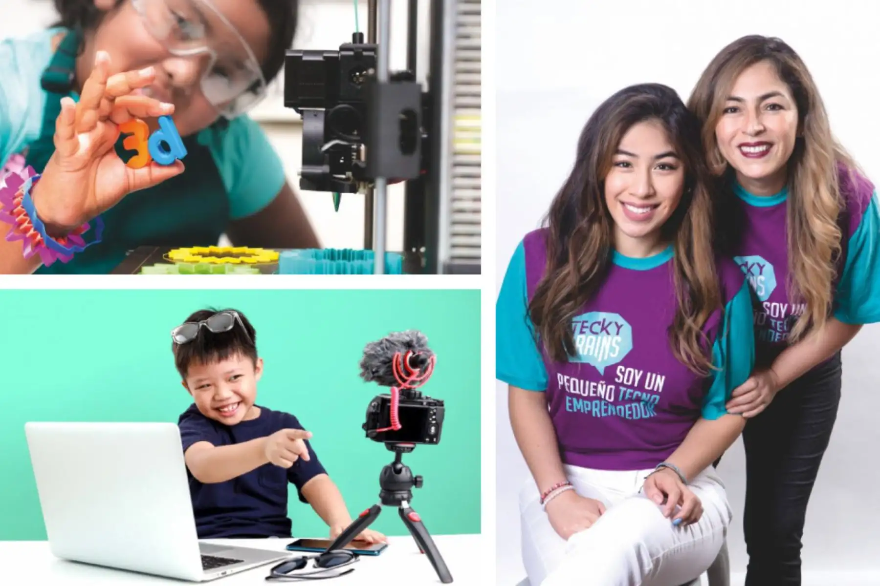 Dely Goicochea y su hija Ariana Porro son las fundadoras de Tecky Brains, la plataforma online que forma a niños y adolescentes en el mundo de la tecnología y el emprendimiento. Con cursos como diseño e impresión 3D, realidad virtual, creación de aplicaciones móviles, videojuegos como Scracth, Minecraft, Roblox, Phyton, YouTube, Robótica, pequeños empresarios, entre otros. Foto: Cortesía