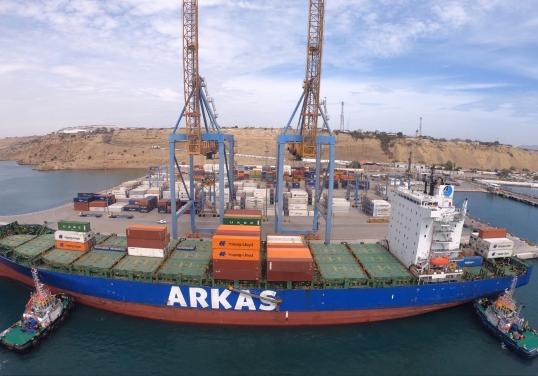 En un 25 % se incrementó el número de naves que recibe el terminal portuario de Paita, ubicado en Piura, gracias a los trabajos de modernización en el citado puerto. Foto: ANDINA/difusión.