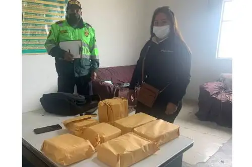 Sonia Elizabeth Malqui de la Cruz, de 38 años, fue detenida por 48 horas hasta que se esclarezca cuál es la procedencia del dinero. Foto: ANDINA/Difusión