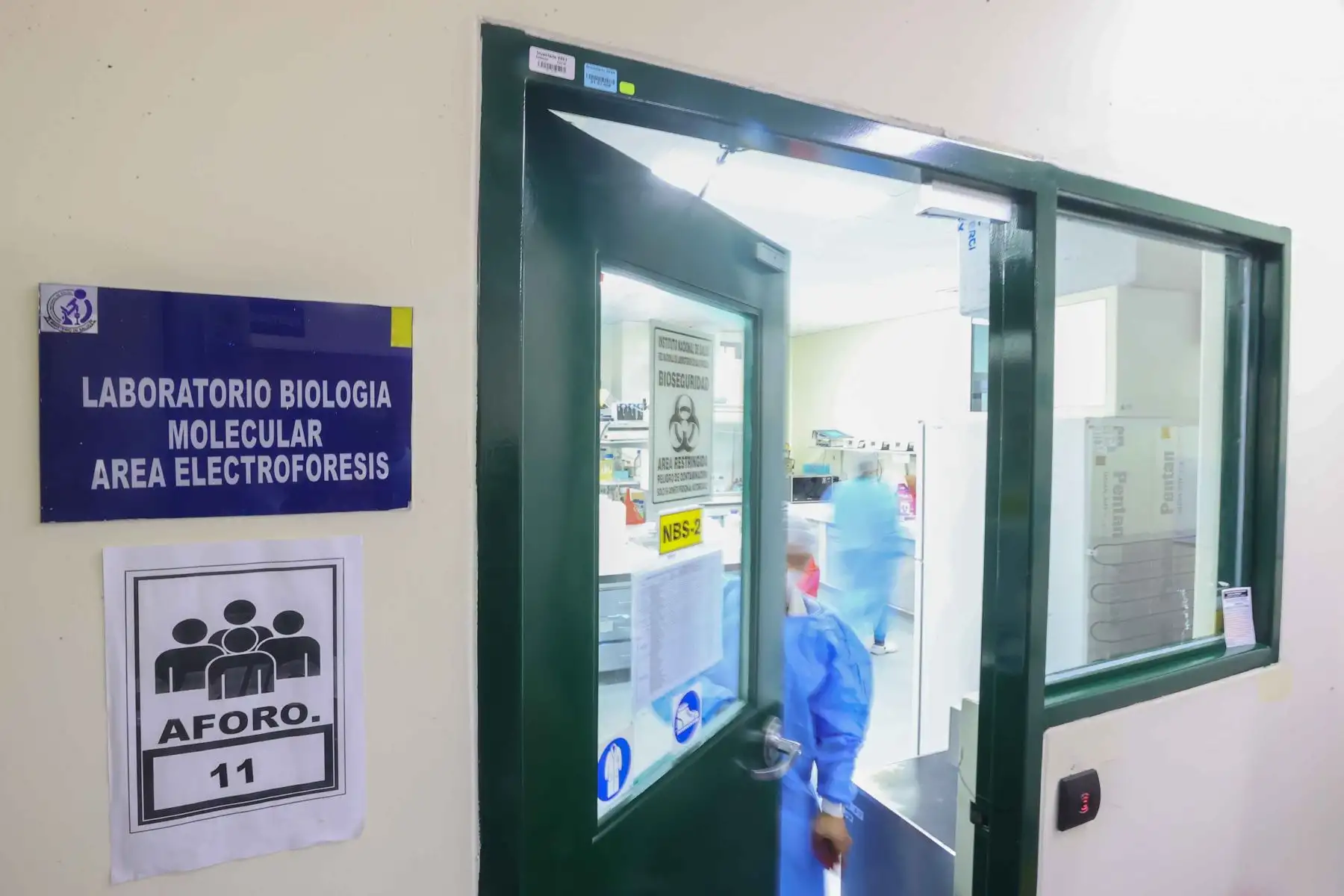El Biólogo molecular del INS, Víctor Jiménez, explicó, desde el laboratorio, el proceso de cómo se identificó el linaje peruano e informó que este linaje B.1.6 no es el único presente en el país, ya que, al momento vienen identificando más de 10 introducciones independientes del virus a nivel nacional. Foto: ANDINA/ Andrés Valle