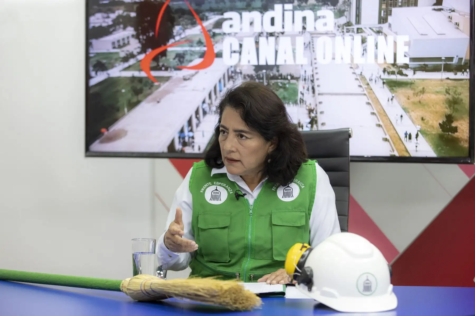 Elizabeth León, es la única mujer en la contienda por el sillón municipal, candidata por el partido político Frente de la Esperanza, agrupación política fundada por el político Fernando Olivera. Foto: ANDINA/Carla Patiño