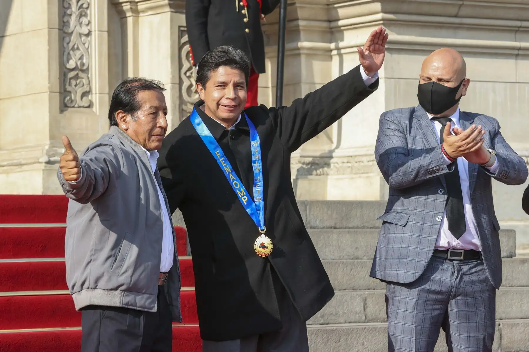 Presidente de la República, Pedro Castillo, sostiene encuentro con Trabajadores Municipales Estatales del Perú y representantes de la Federación Nacional de Obreros Municipales del Perú. Foto: Presidencia Perú