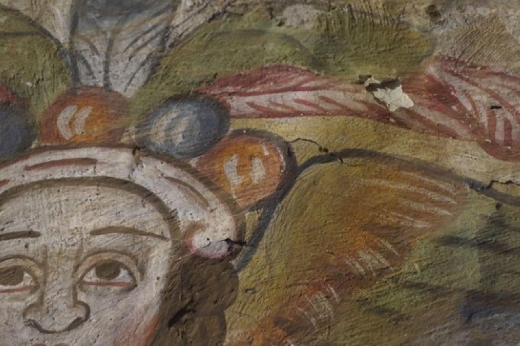 En las pinturas murales se encuentran representados los cuatro evangelistas de la religión católica: Marcos, Juan, Mateo y Lucas. Foto: Mincul.