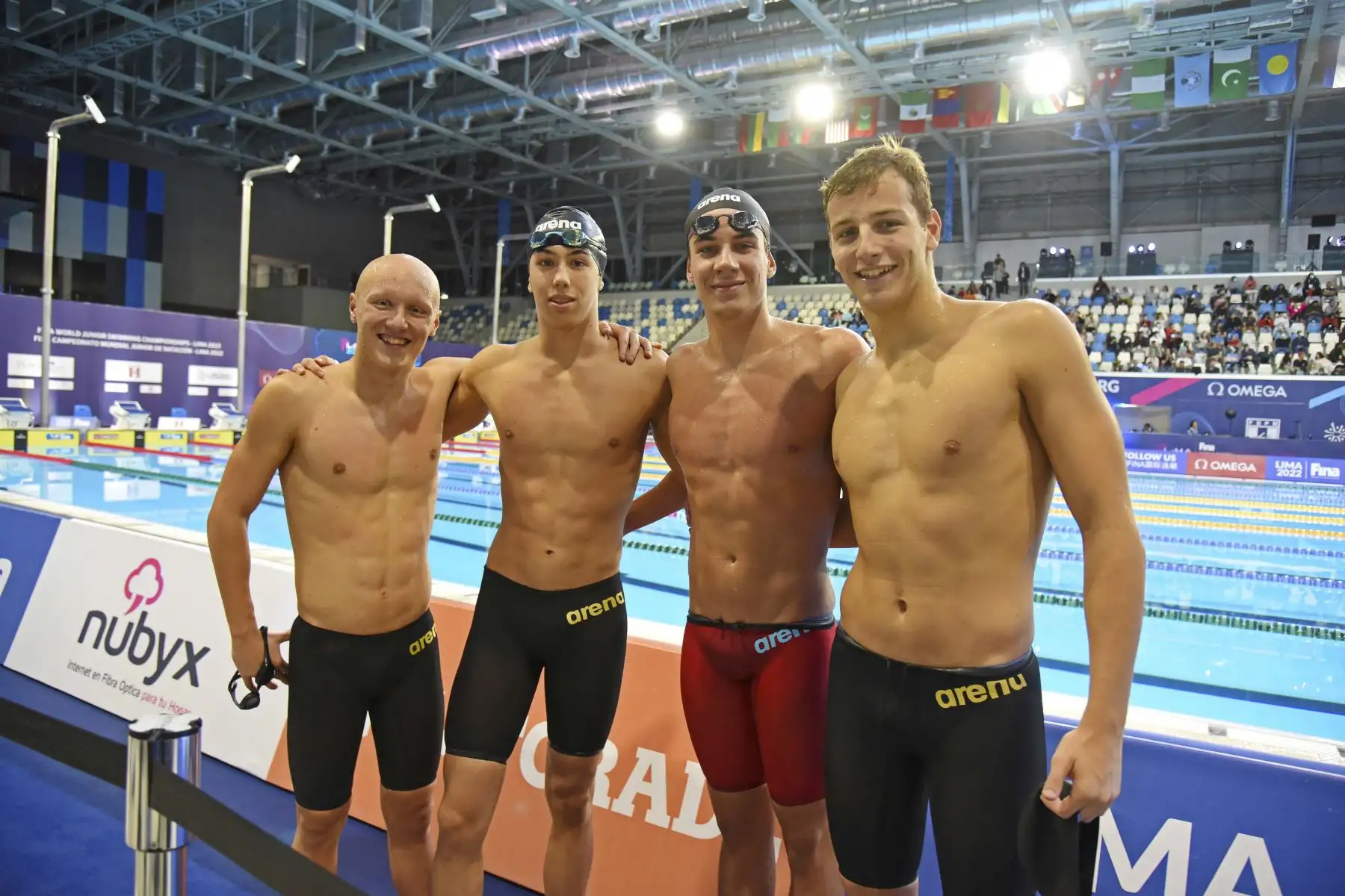 En la sede del Centro Acuático de Legado Videna se viene desarrollando el Mundial Junior de Natación Lima 2022 donde compiten más de 900 deportistas de 93 países, este torneo llega al Perú gracias al trabajo coordinado de Legado y la Federación Peruana de Natación. Foto: Legado
