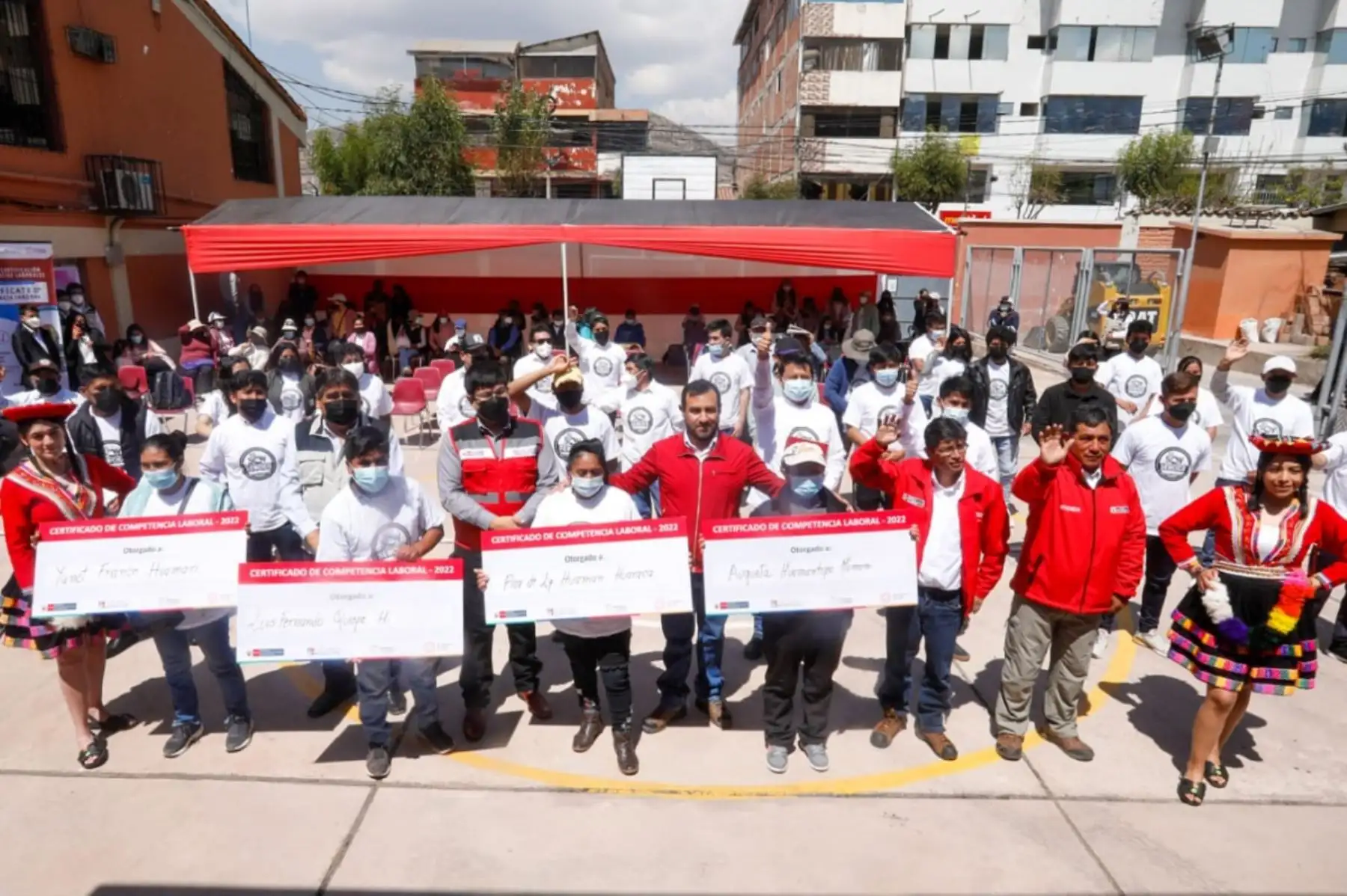 Certificación de competencias laborales de trabajadores de Construcción Civil en Cusco. Foto: Cortesía.