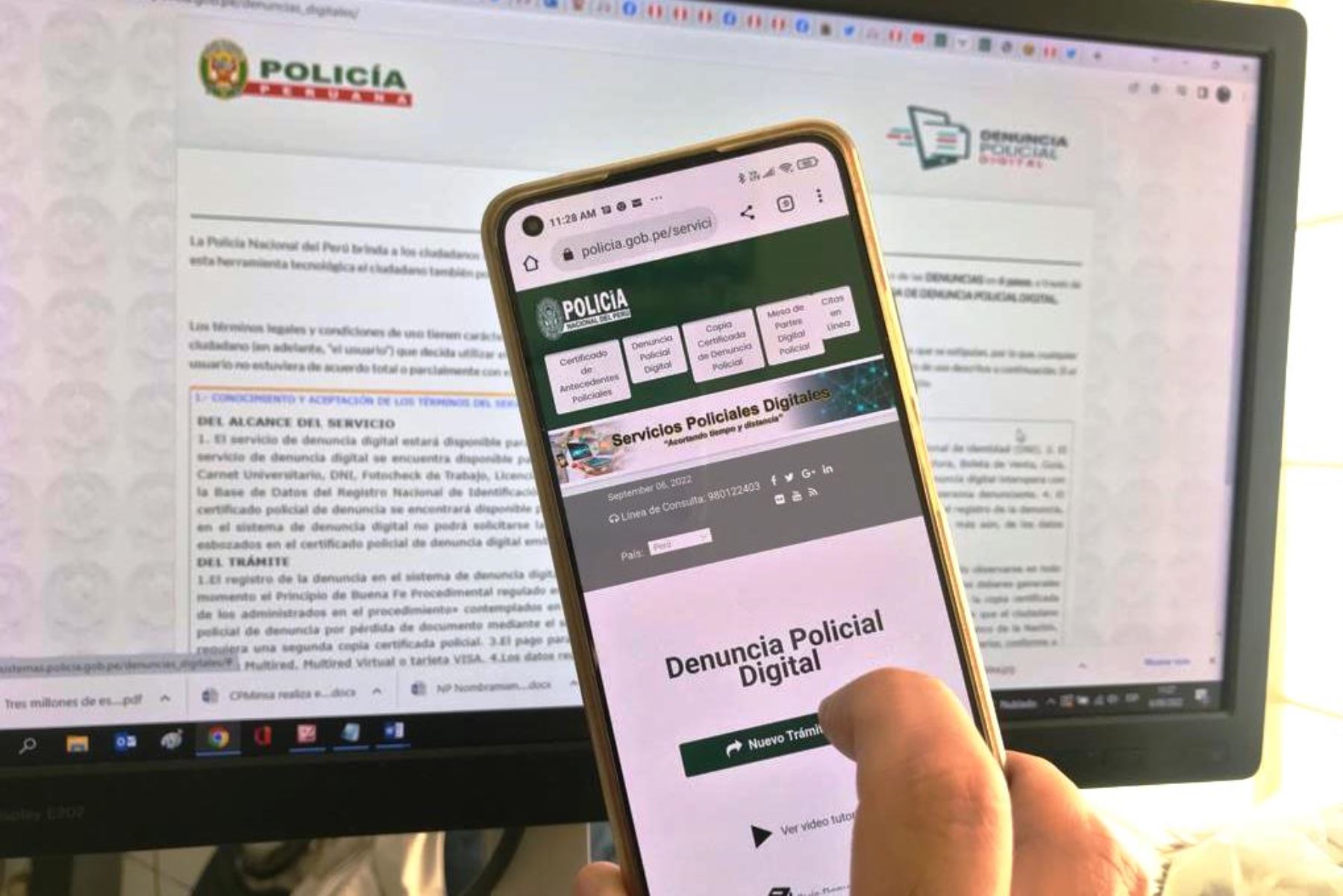 Aplicativo de la denuncia policial digital por robo o hurto de celulares. Foto: ANDINA