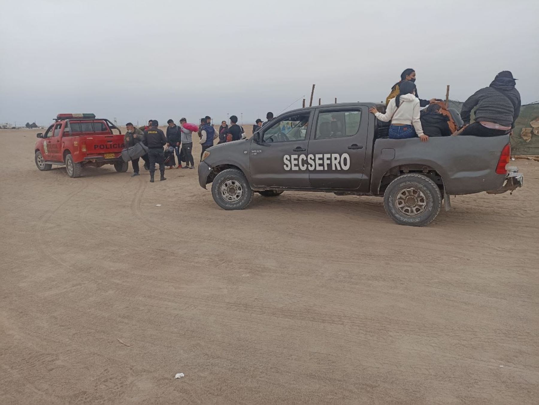Policía Nacional intervino a cerca  de 2,200 ciudadanos extranjeros en lo que va de este año cuando intentaban cruzar la frontera con Chile a través de pasos no autorizados. ANDINA/Difusión