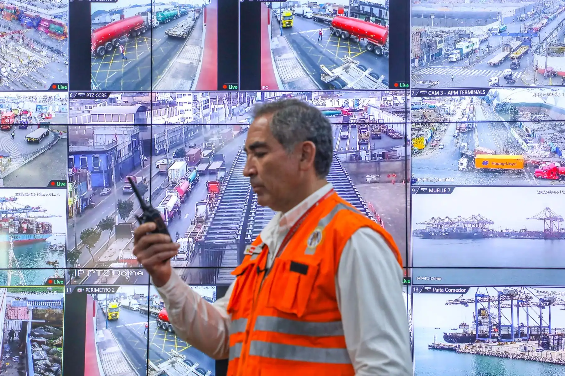 Centro de Control y Respuesta a Emergencias brinda seguridad y agiliza la cadena logística portuaria del Callao.
Foto: MTC