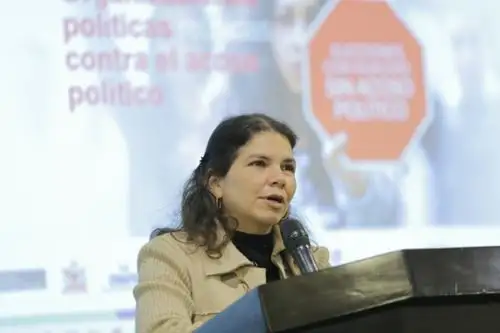 La ministra de la Mujer, Claudia Dávila Moscoso, inauguró el evento "Organizaciones políticas reunidas contra el acoso político", organizado en el marco de la conmemoración del Día de los Derechos Cívicos de las Mujeres. Foto: ANDINA/Mimp