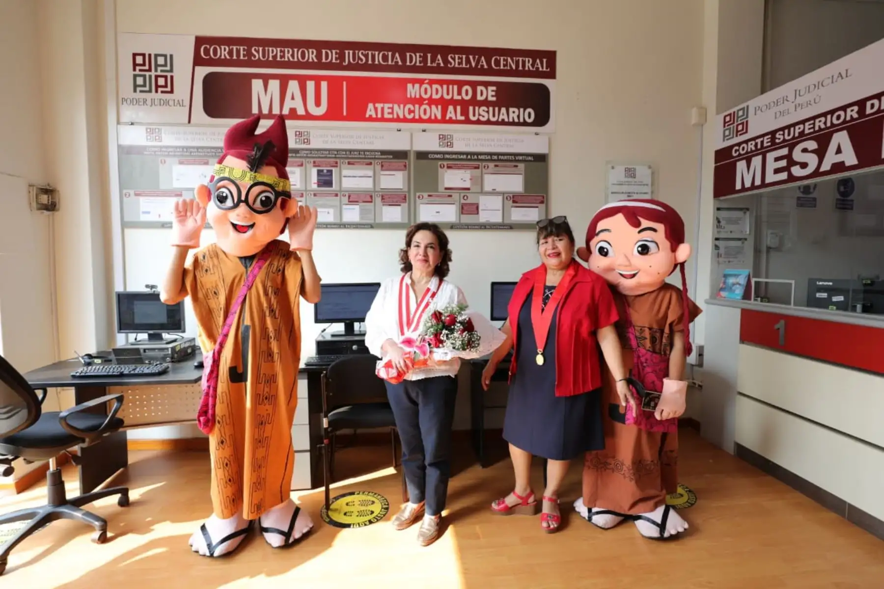 Junín: presidenta del PJ inspeccionó servicios de justicia en Corte de Selva Central.