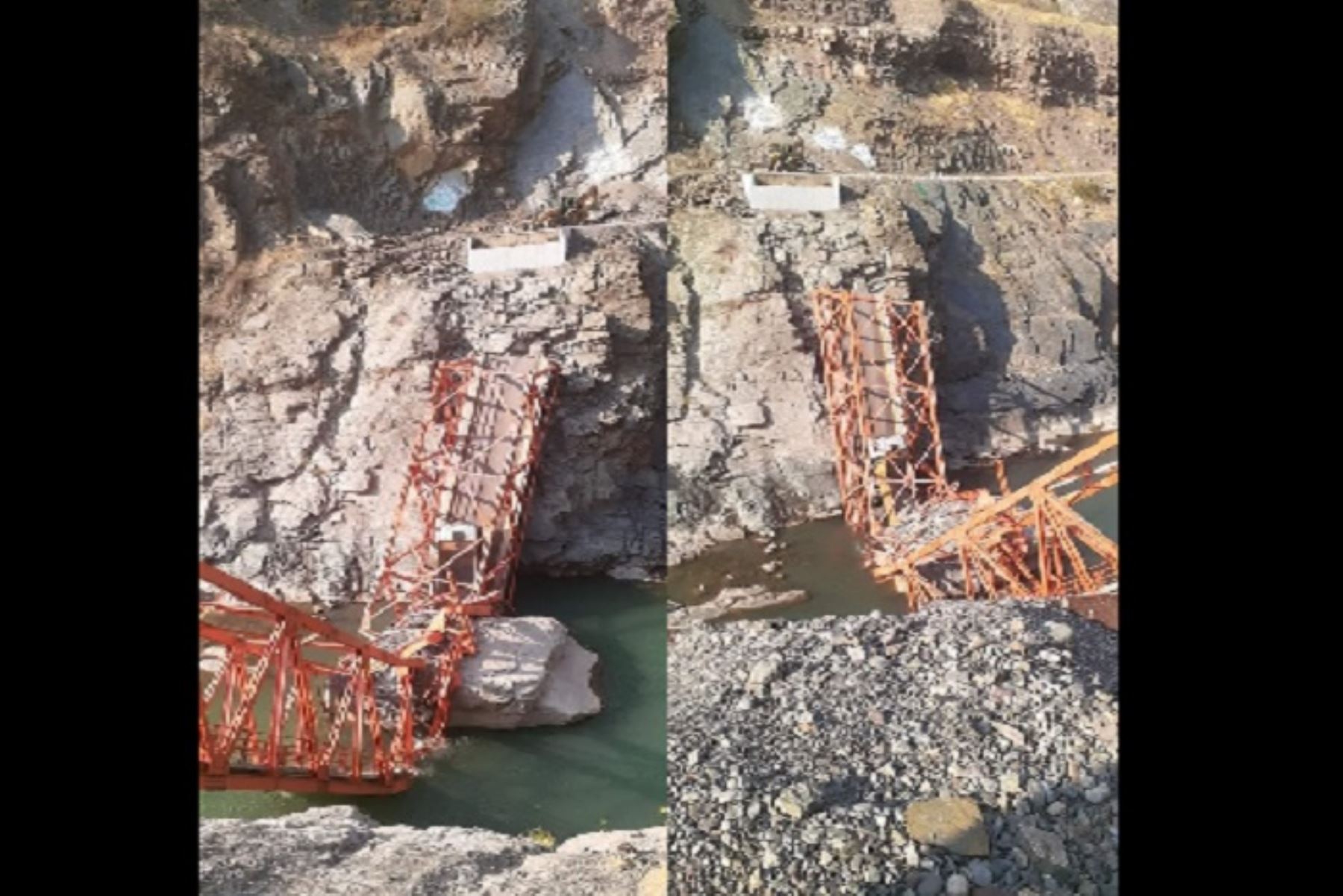 El puente Kutinachaca constaba de 68 metros lineales y servía como vía principal que conectaba las regiones de Apurímac y Ayacucho.