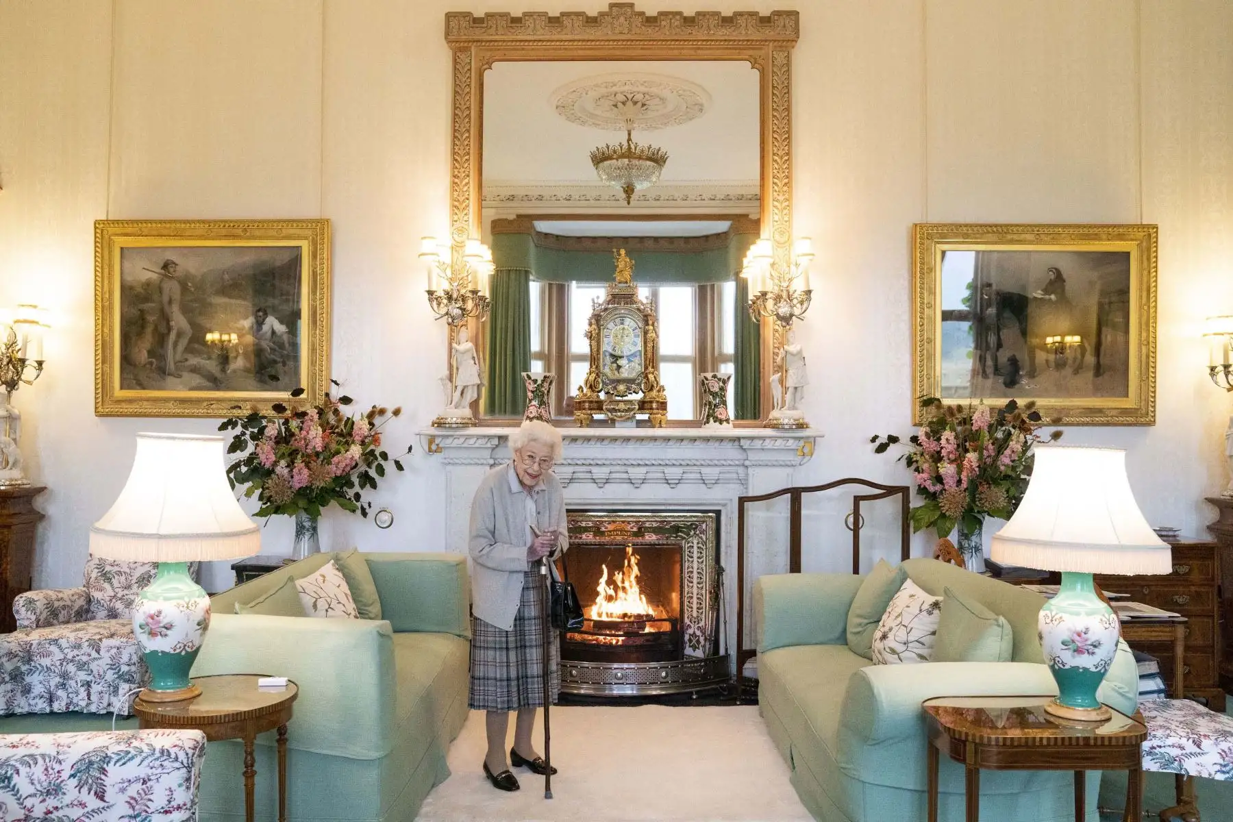Fotografía tomada el 6 de septiembre a la reina Isabel II de Gran Bretaña. Foto: AFP